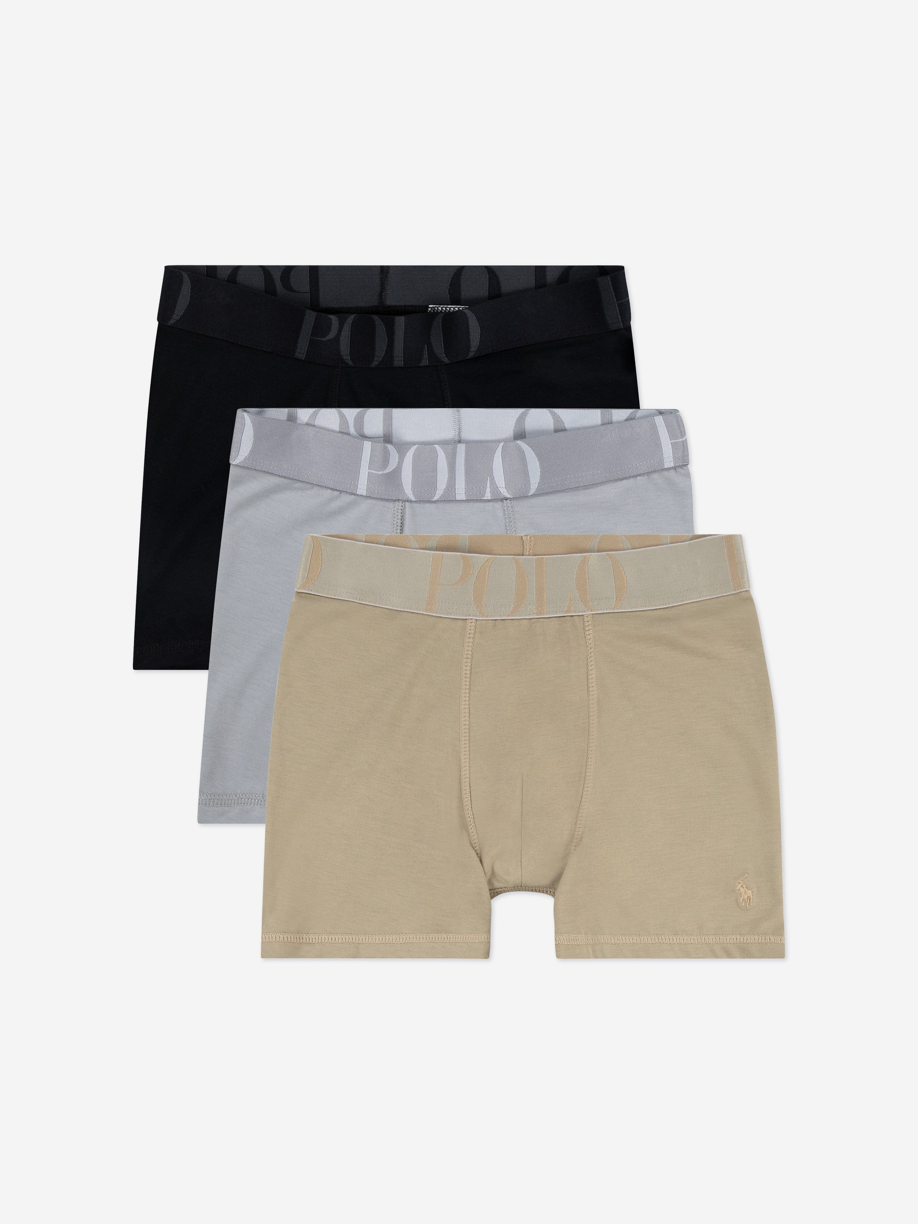 Ralph Lauren Boys Modal Boxer Shorts Set in Brown