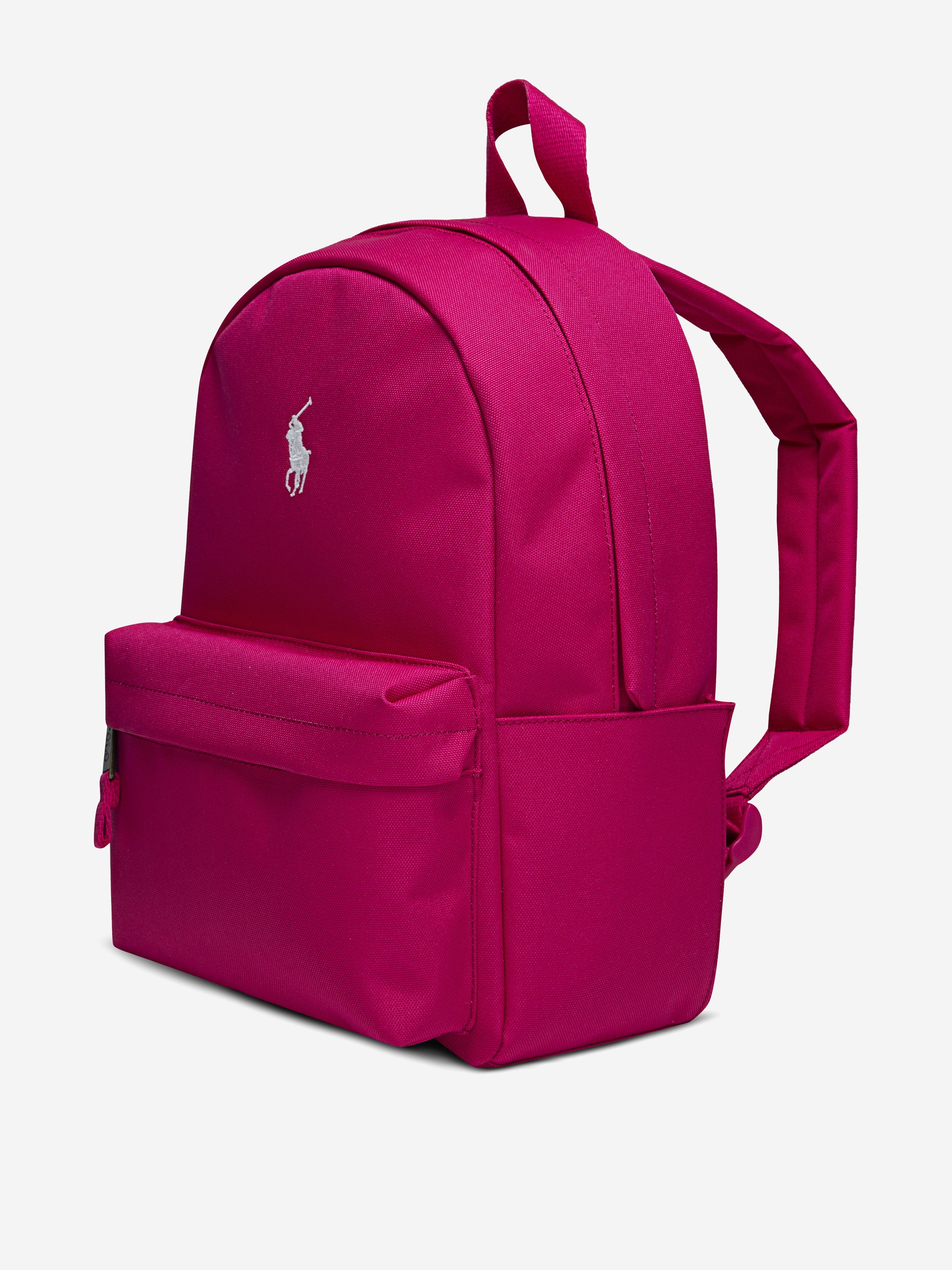 Ralph Lauren Girls Logo Backpack in Pink (44cm)
