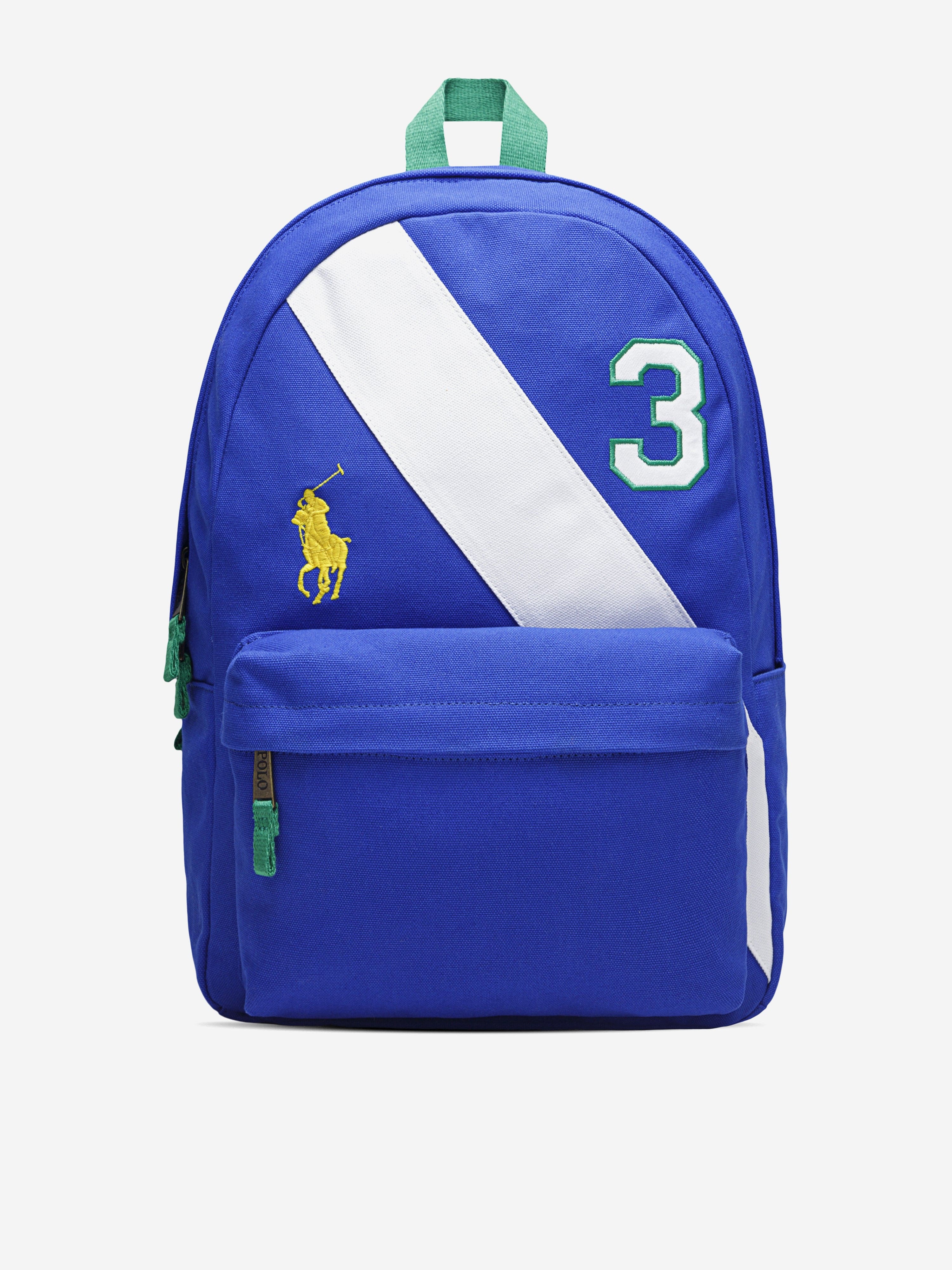 Ralph Lauren Boys Big PP and Banner Backpack in Blue (46cm)