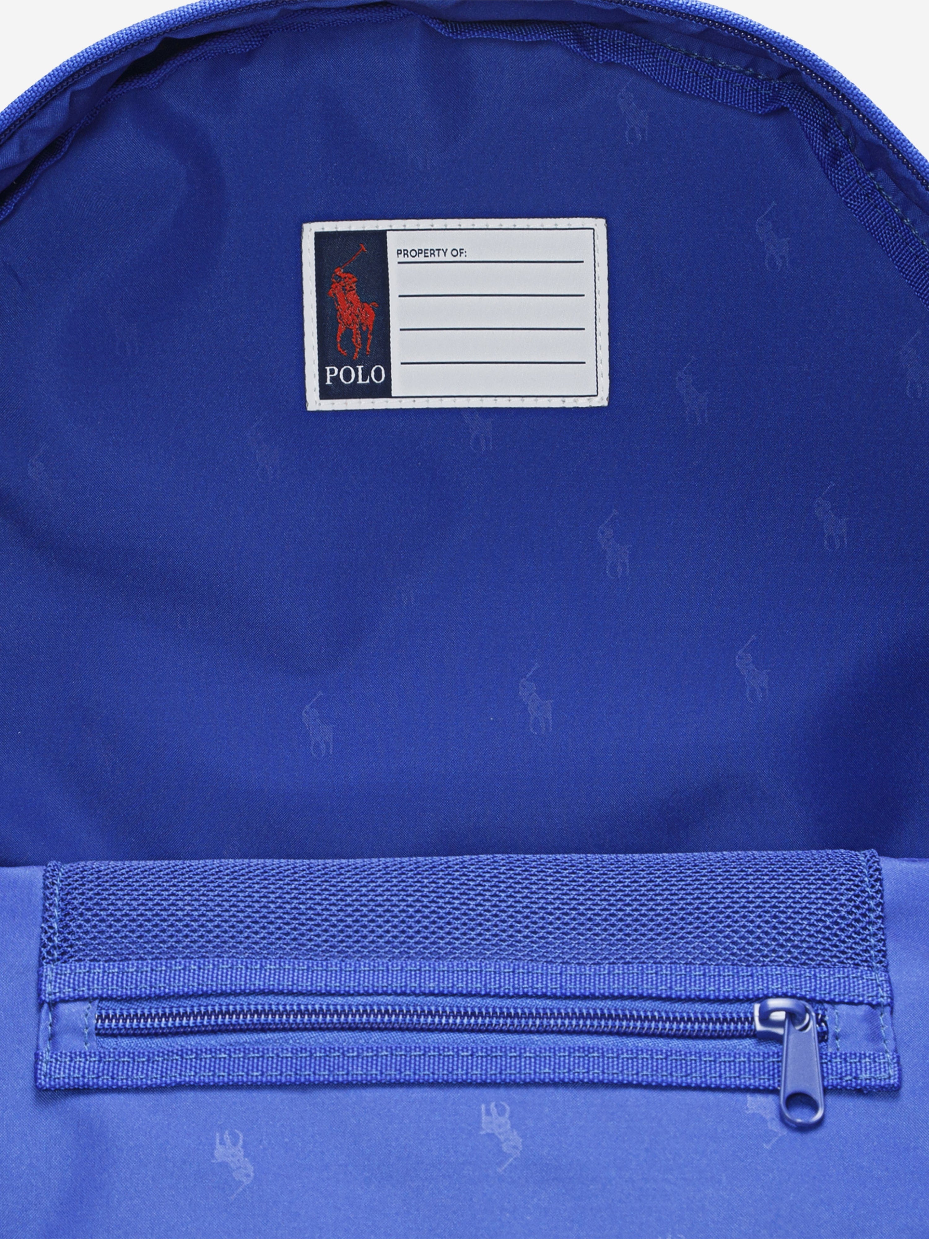 Ralph Lauren Boys Big PP and Banner Backpack in Blue (46cm)