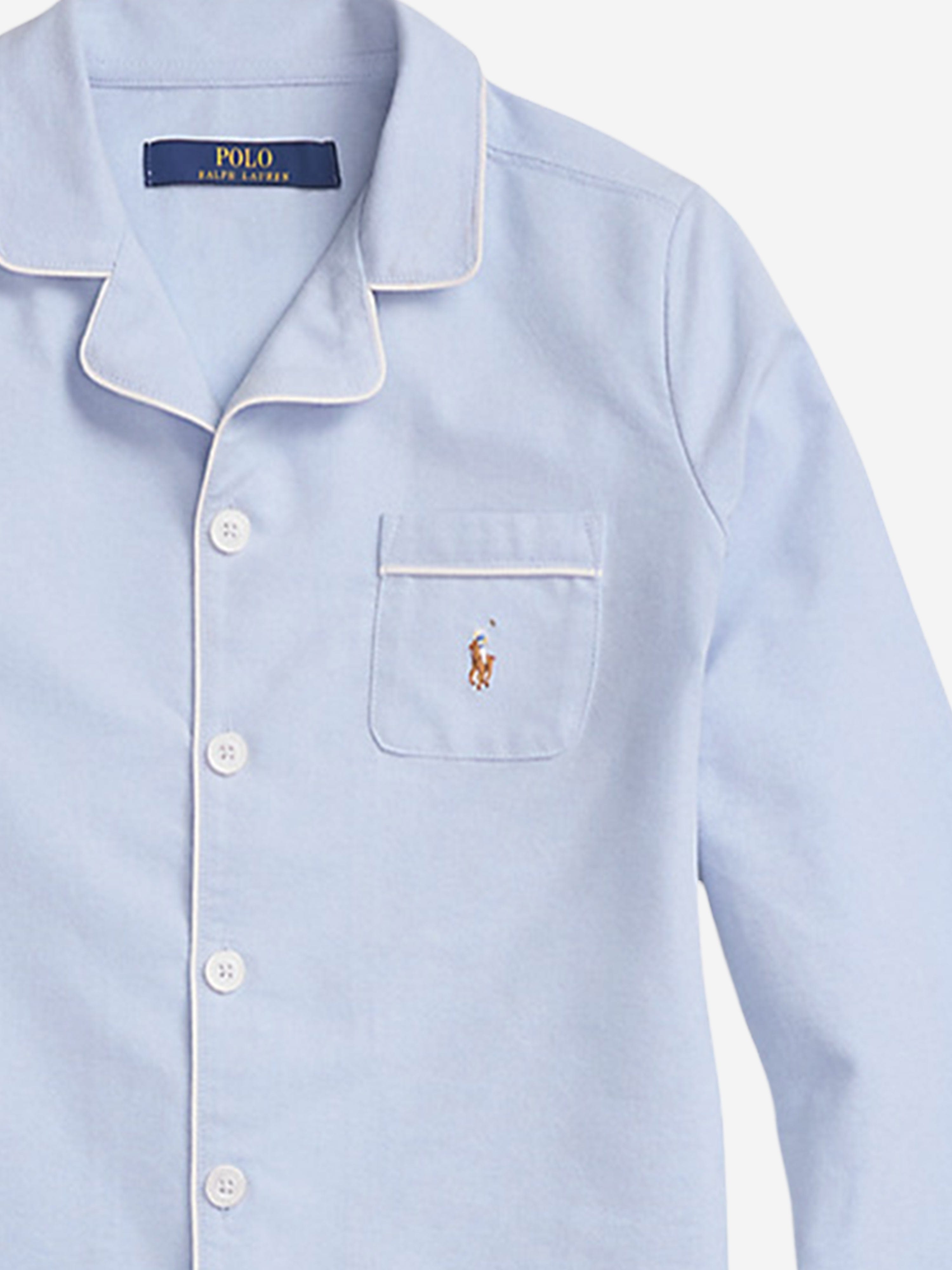 Ralph Lauren Boys Oxford Pyjama Set in Blue