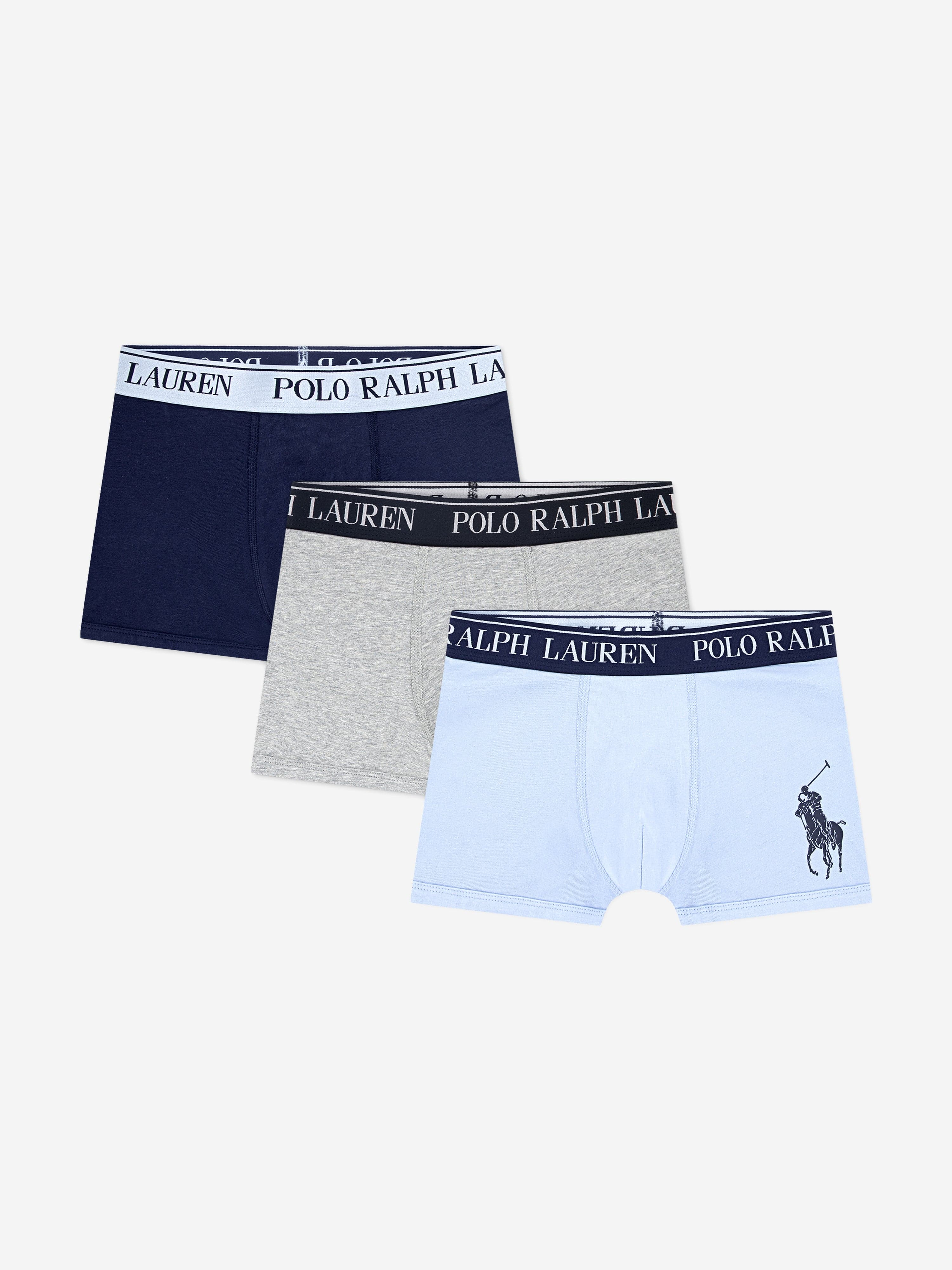 Ralph Lauren Boys 3 Pack Boxer Shorts Set in Blue