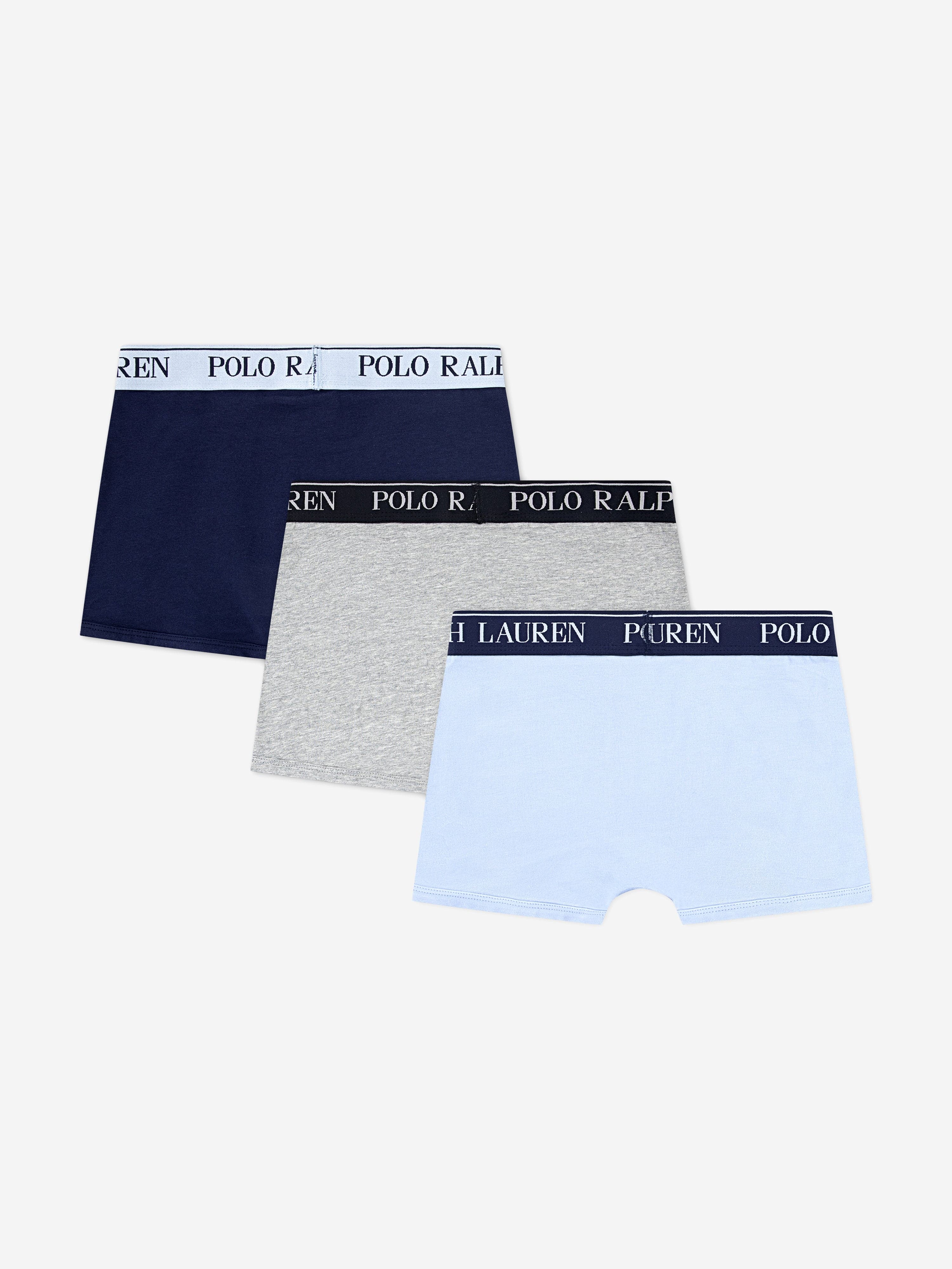 Ralph Lauren Boys 3 Pack Boxer Shorts Set in Blue
