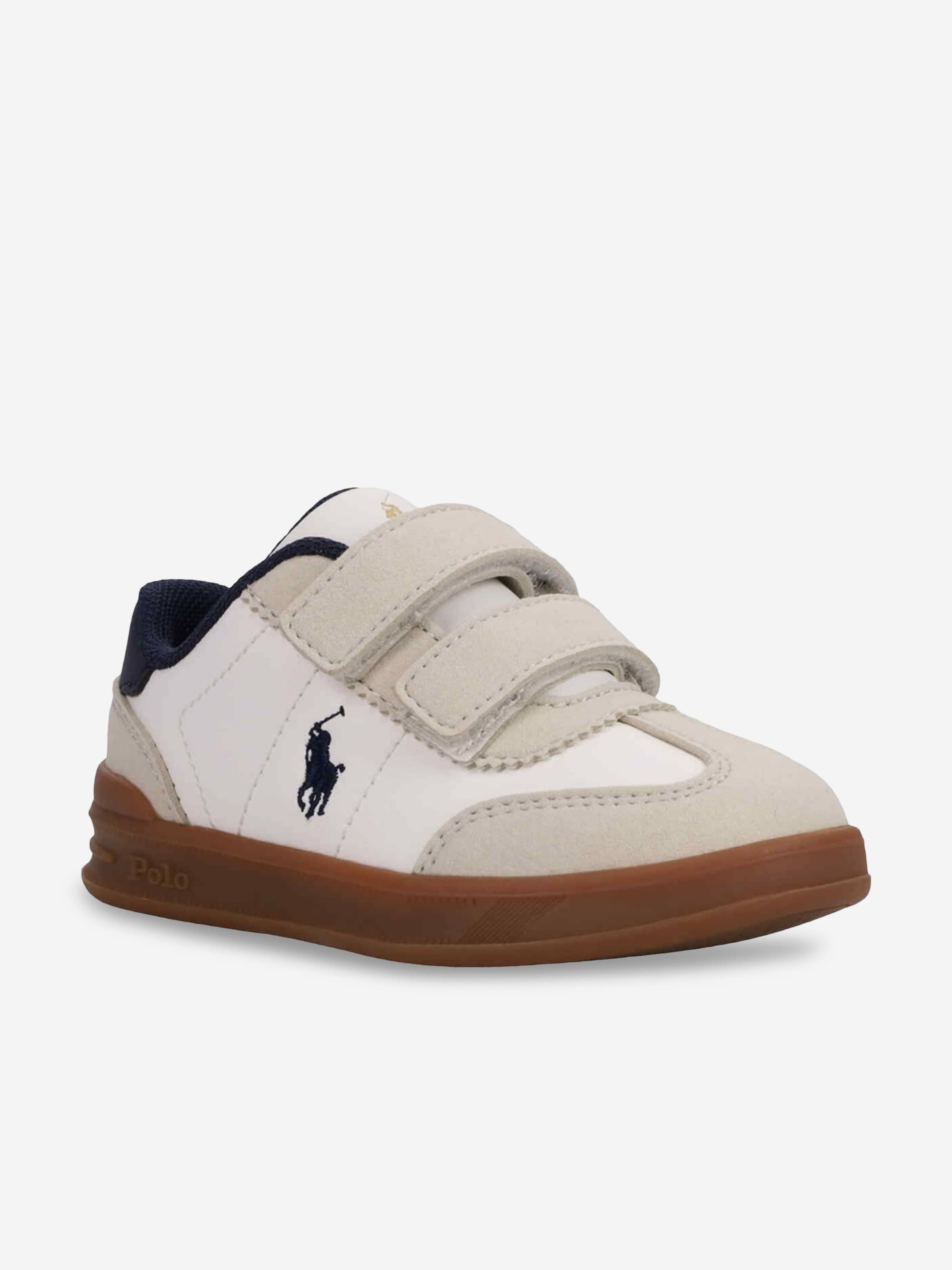 Ralph Lauren Kids Hollis EZ Trainers in White