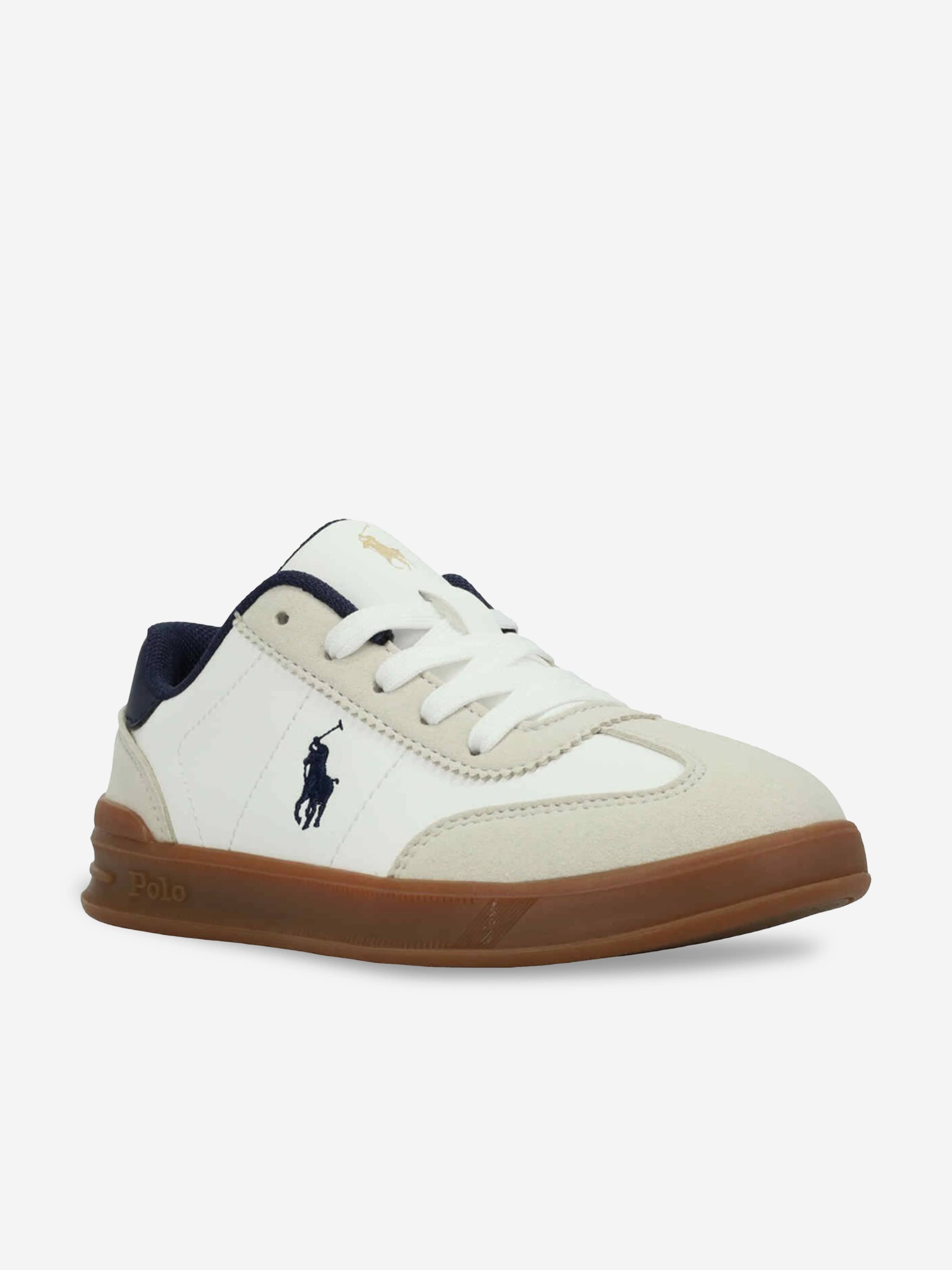 Ralph Lauren Kids Hollis Trainers in White
