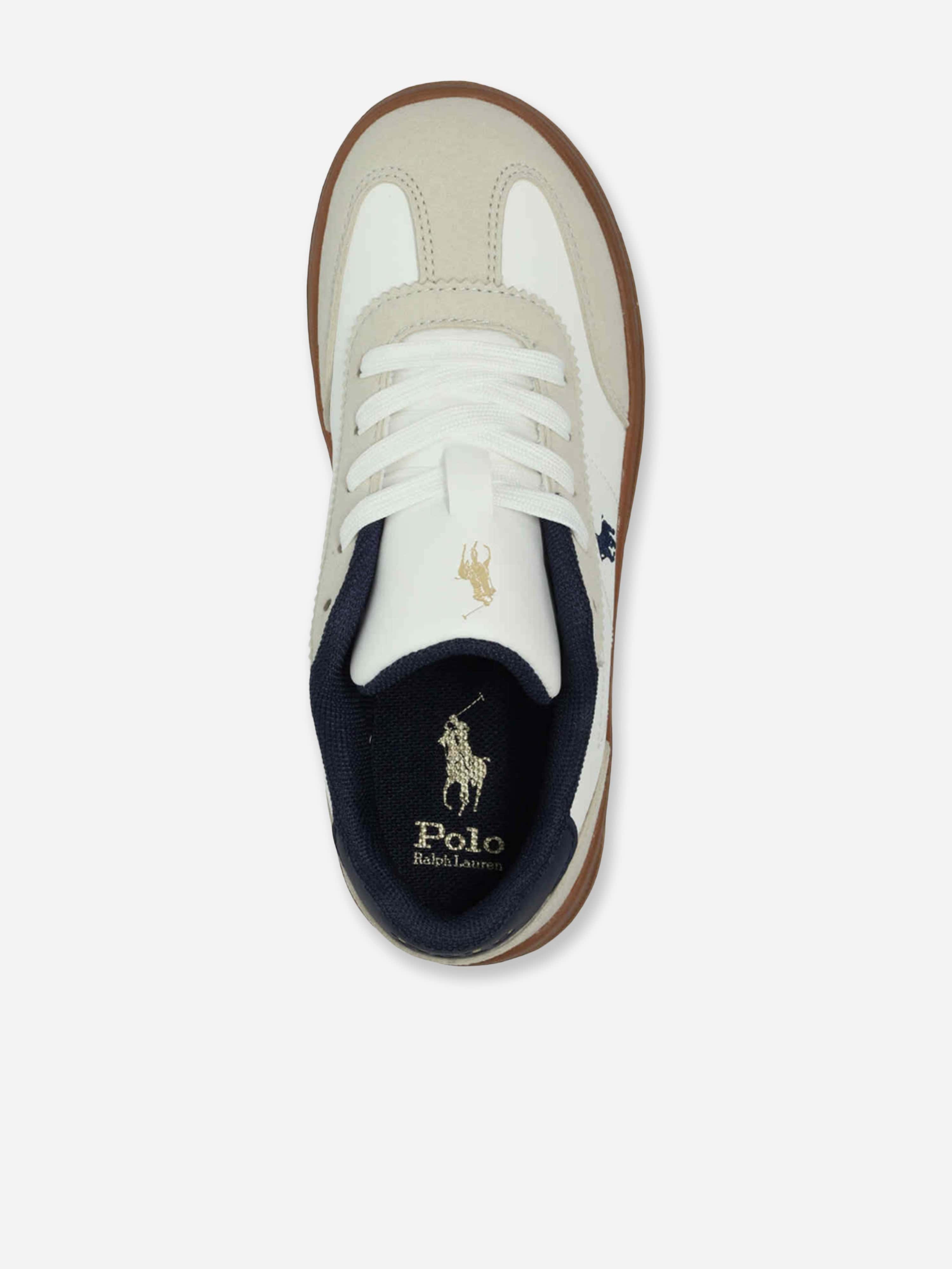 Ralph Lauren Kids Hollis Trainers in White