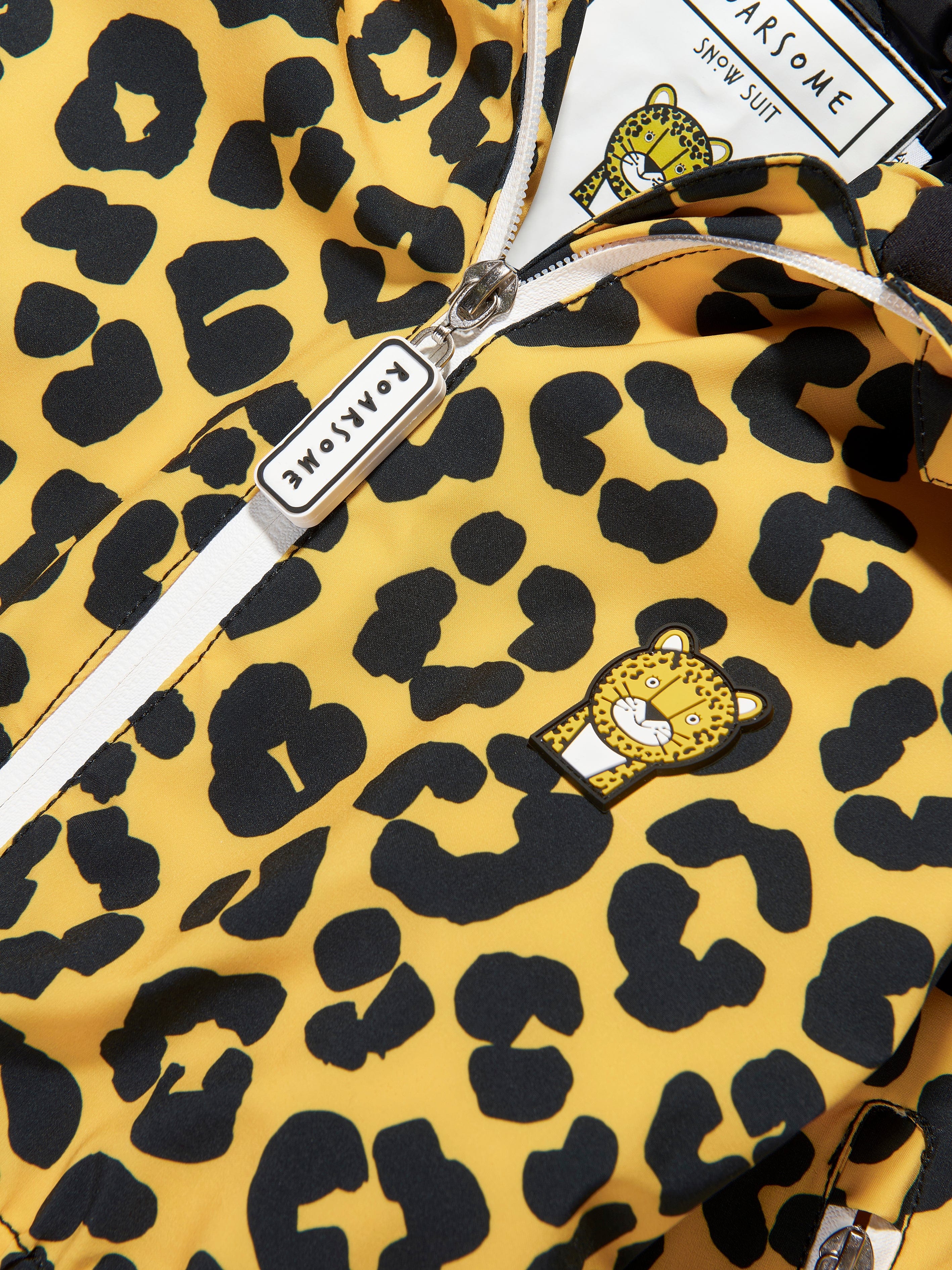 Roarsome Kids Leopard Ski Suit in Yellow