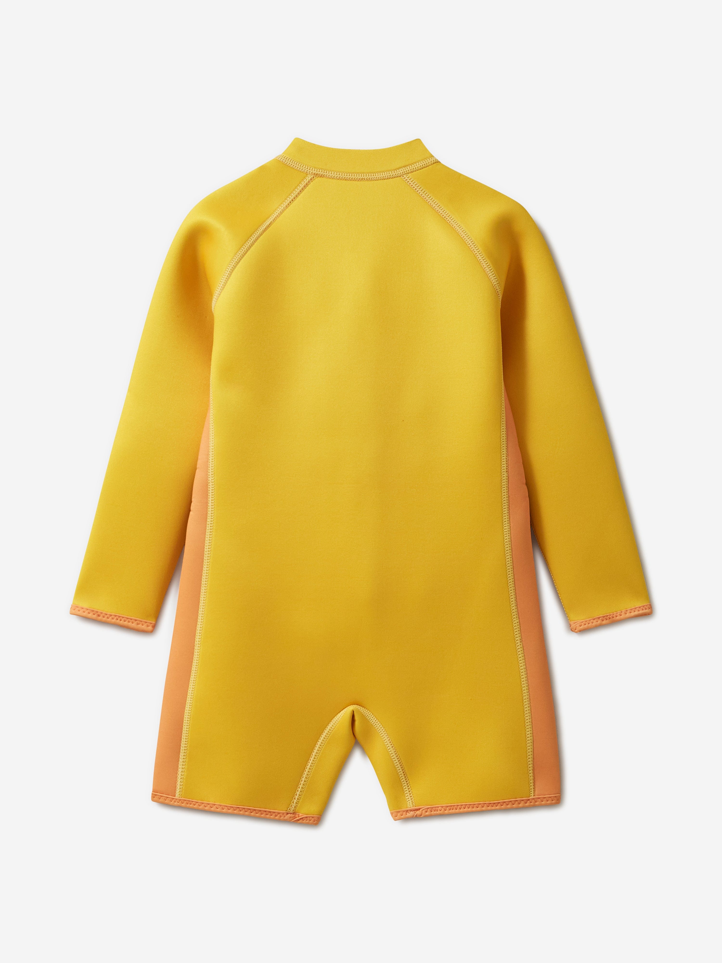 Roarsome Kids Cub The Lion Wet Suit In Yellow