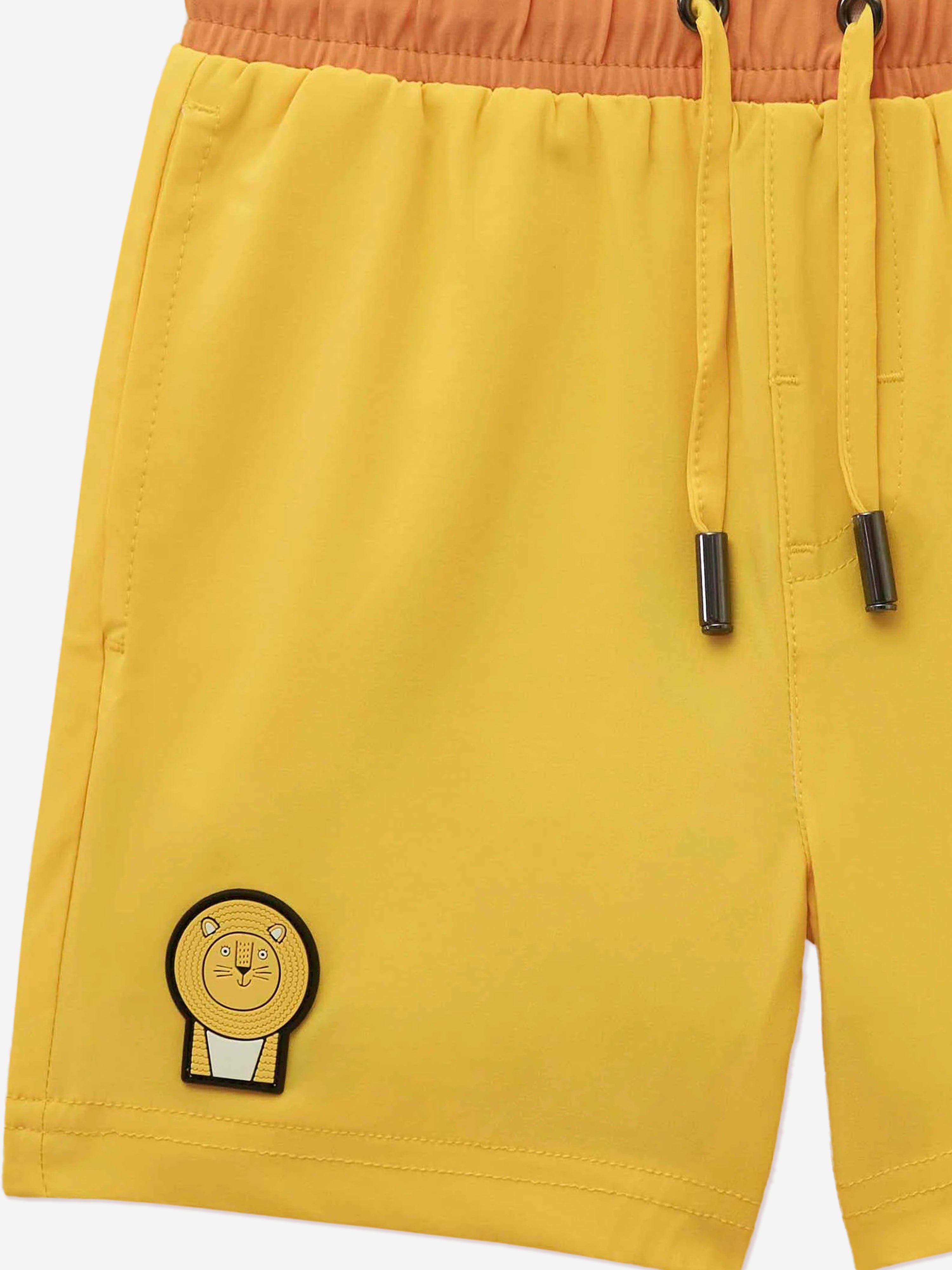 Roarsome Boys Cub The Lion Swim Shorts in Yellow (UPF50+)