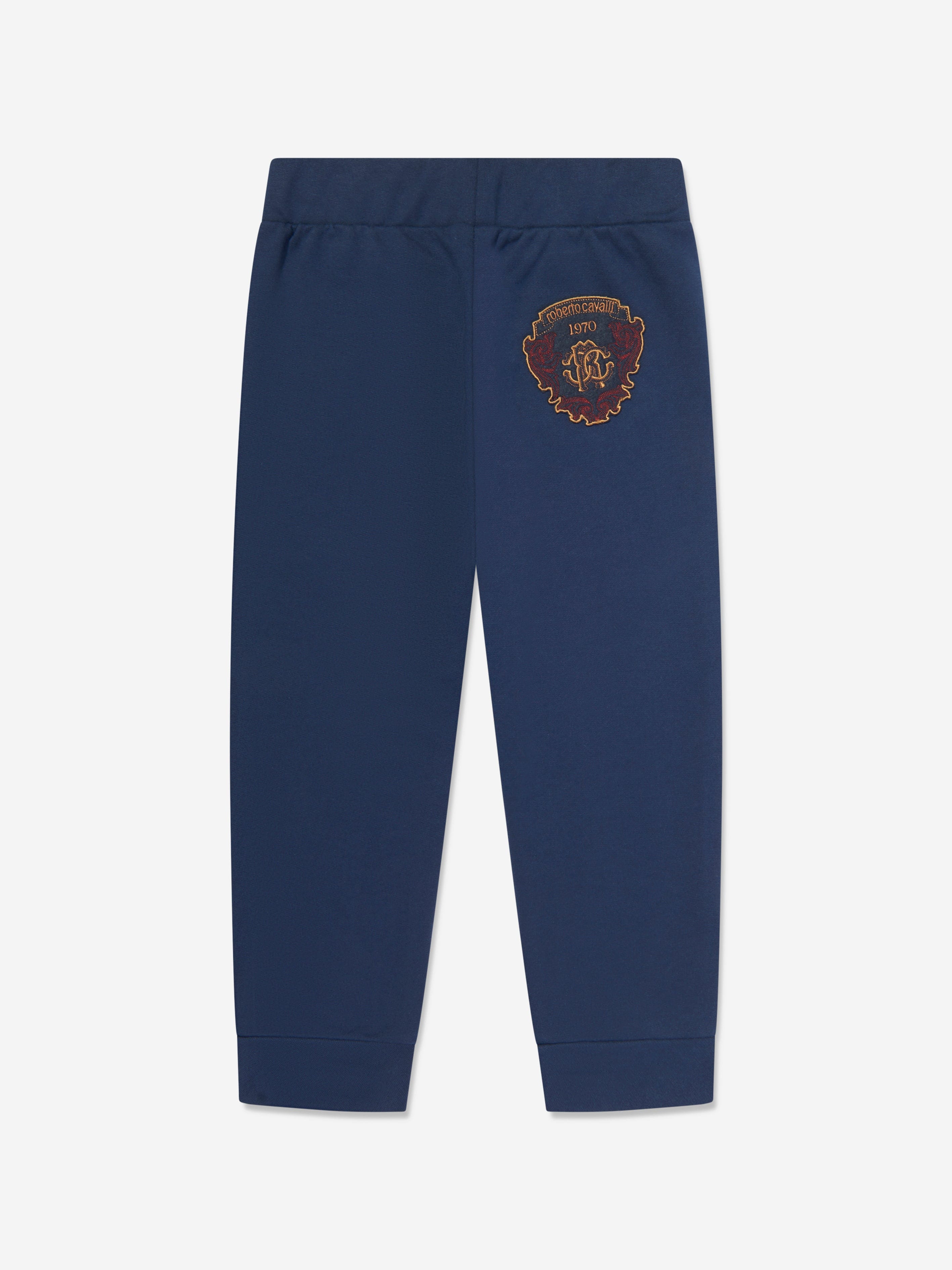 Roberto Cavalli Boys Logo Joggers in Navy