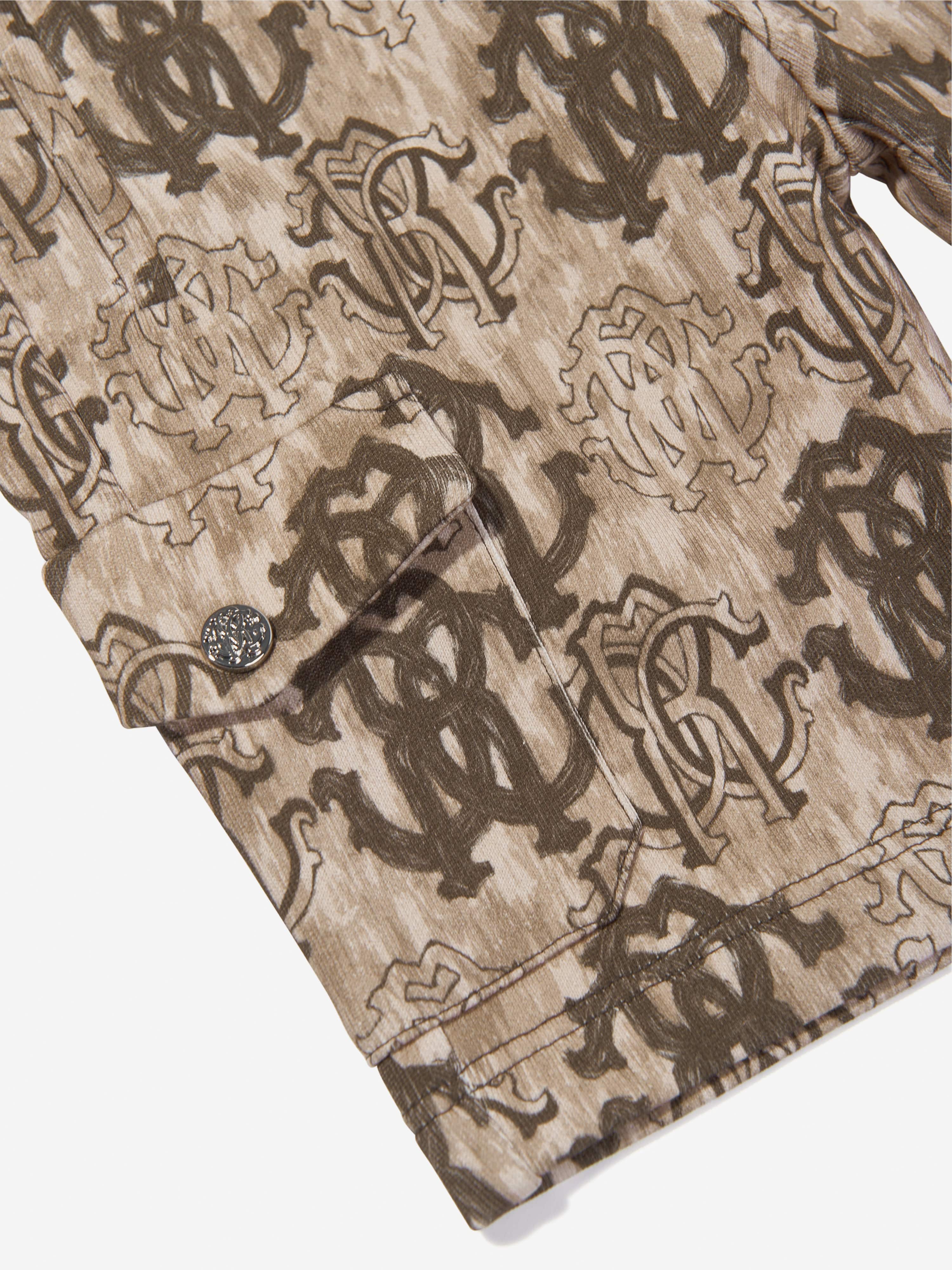 Boys Monogram Bermuda Shorts in Brown