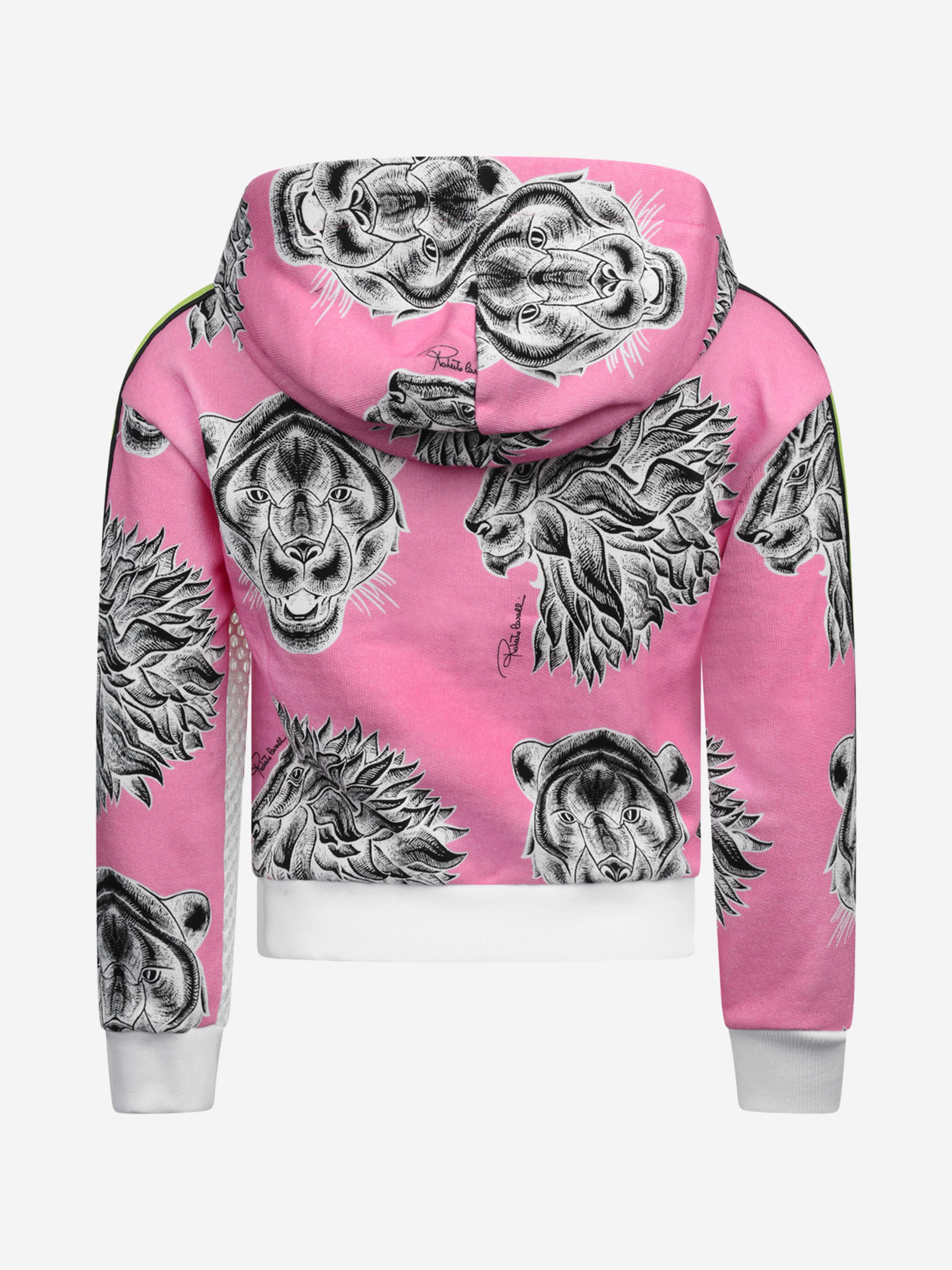 Roberto Cavalli Girls Panther Print Zip Up Top