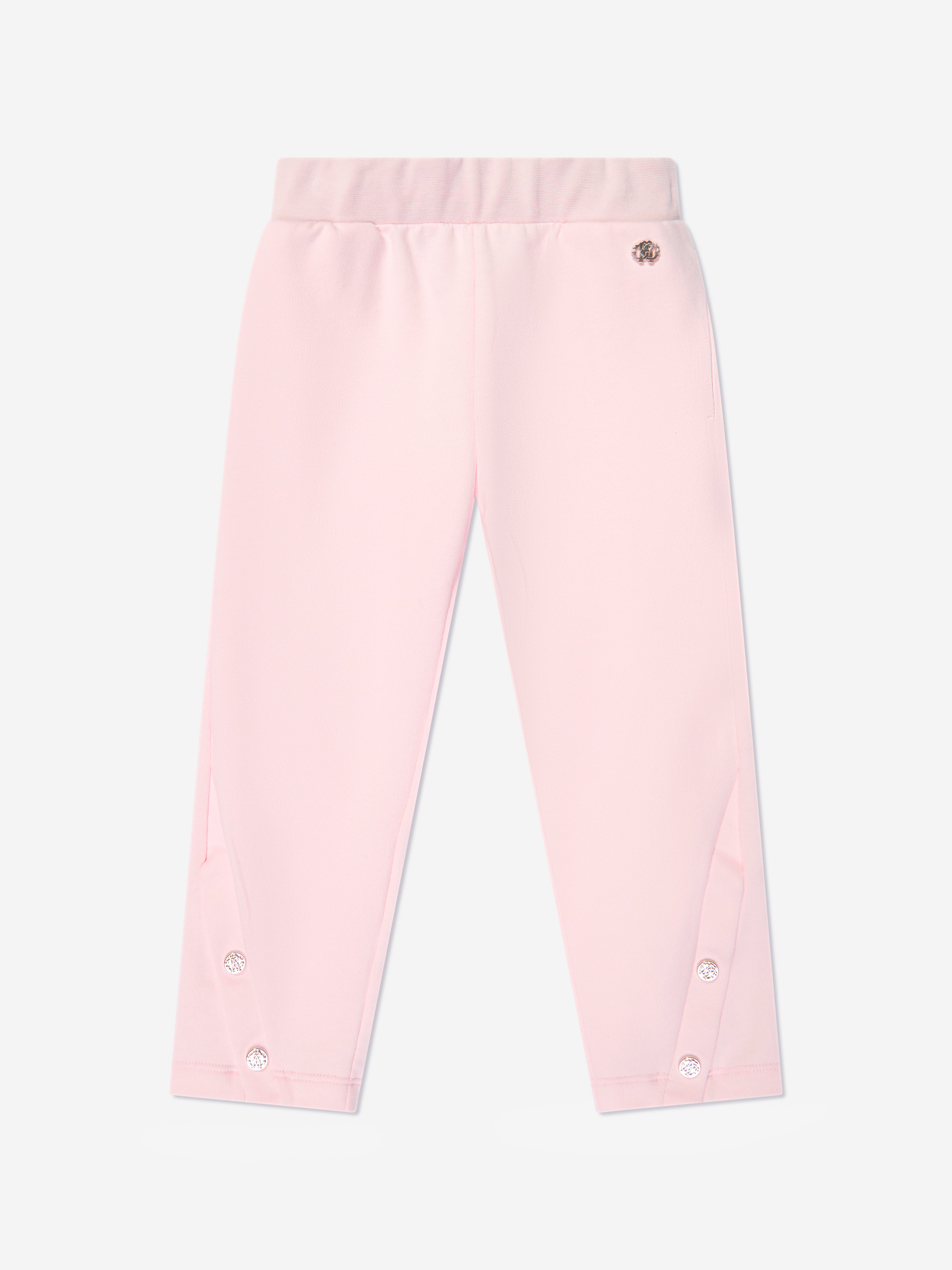 Roberto Cavalli Girls Flower Joggers in Pink