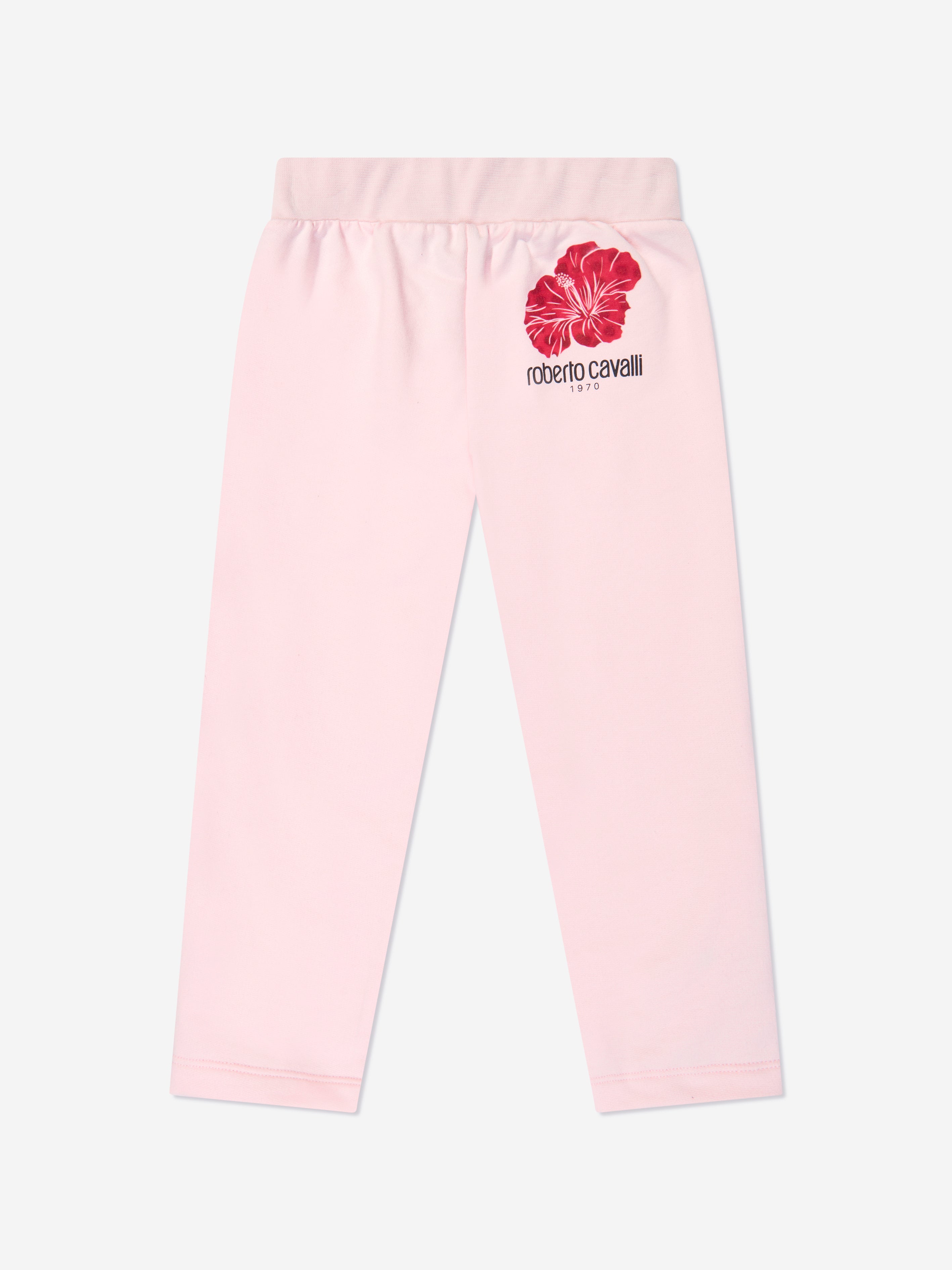 Roberto Cavalli Girls Flower Joggers in Pink