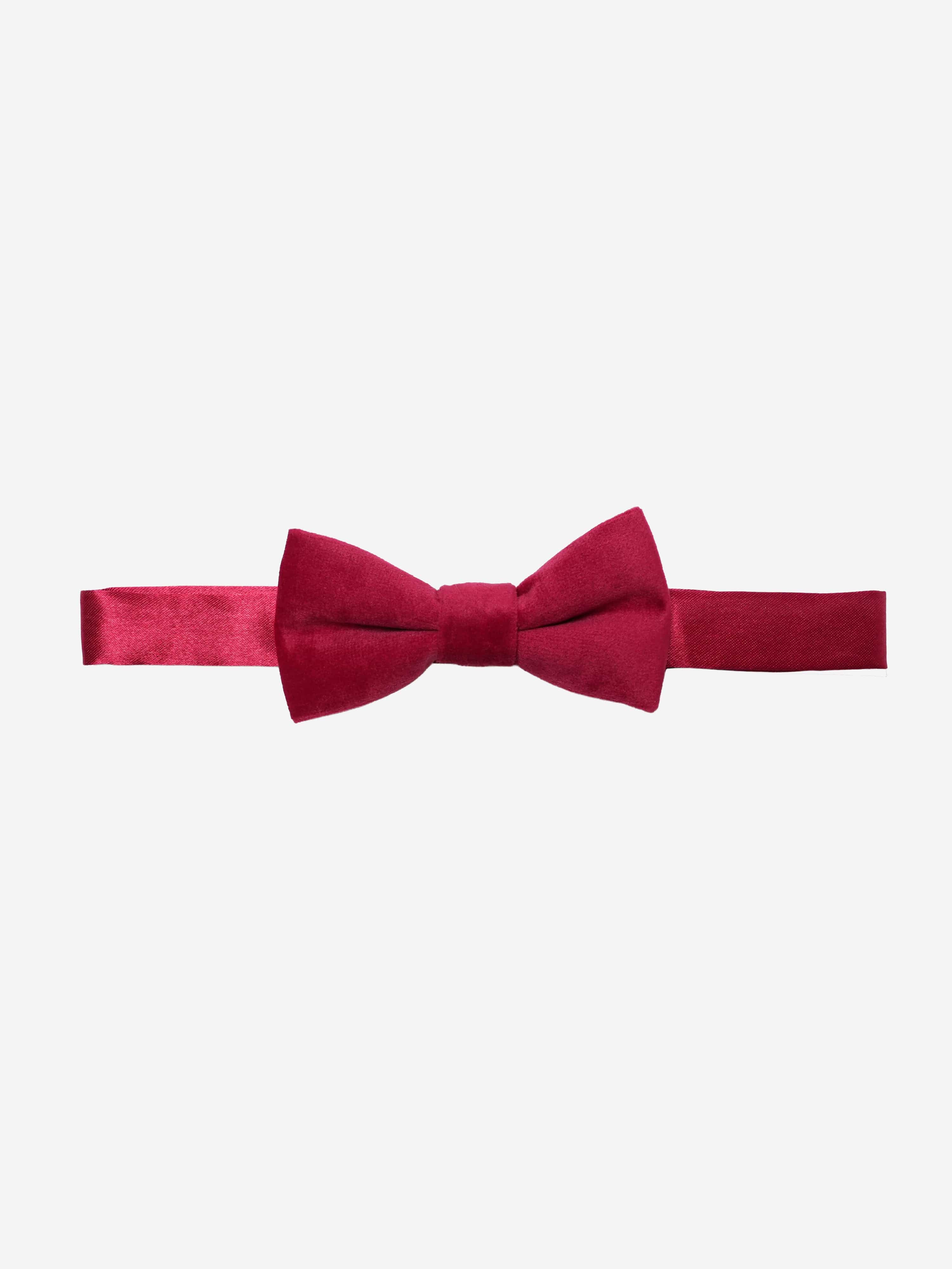 Romano Boys Velvet Bow Tie in Red