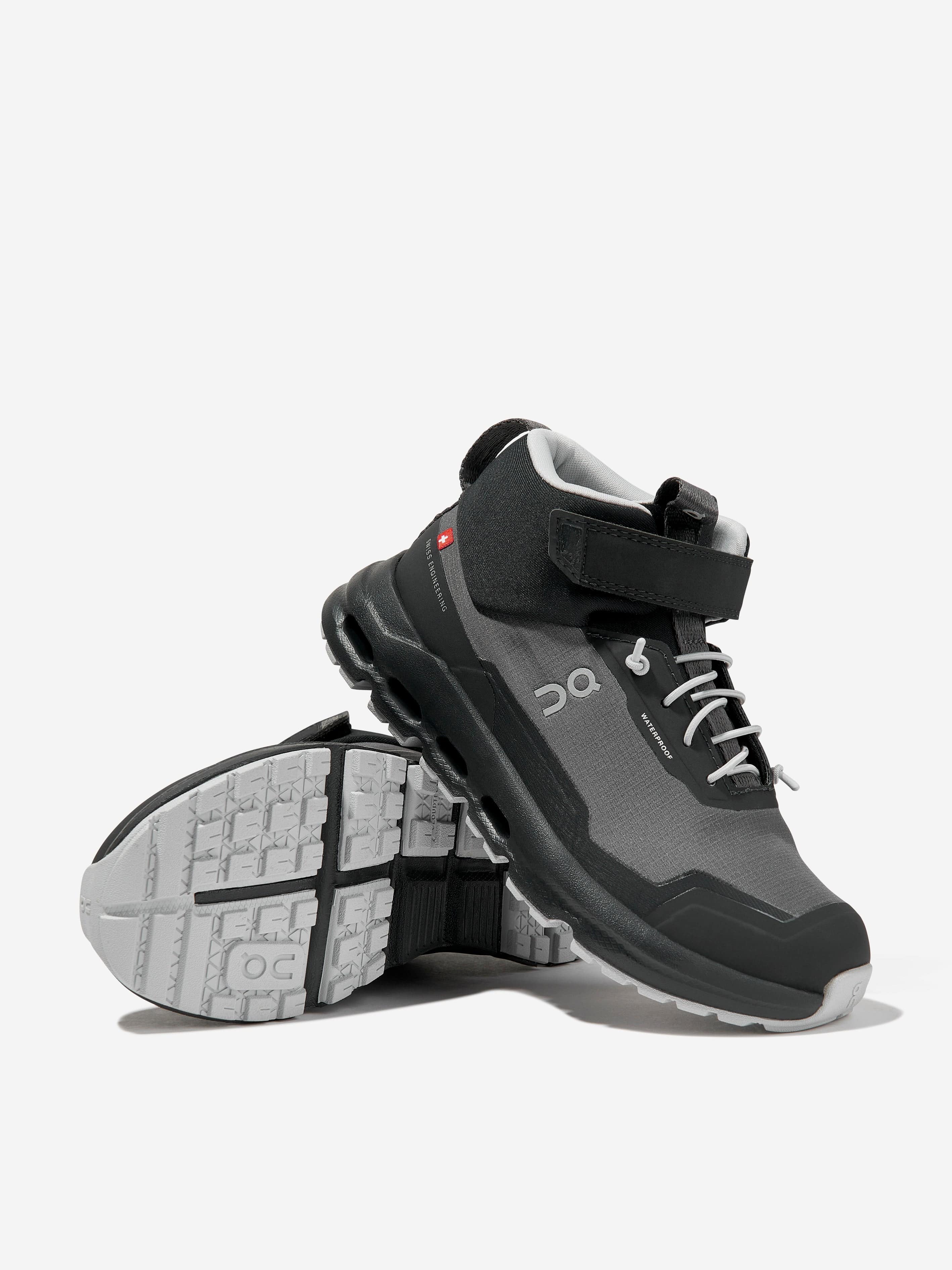 On Running Kids Cloudhero Mid Waterproof Trainers in Grey