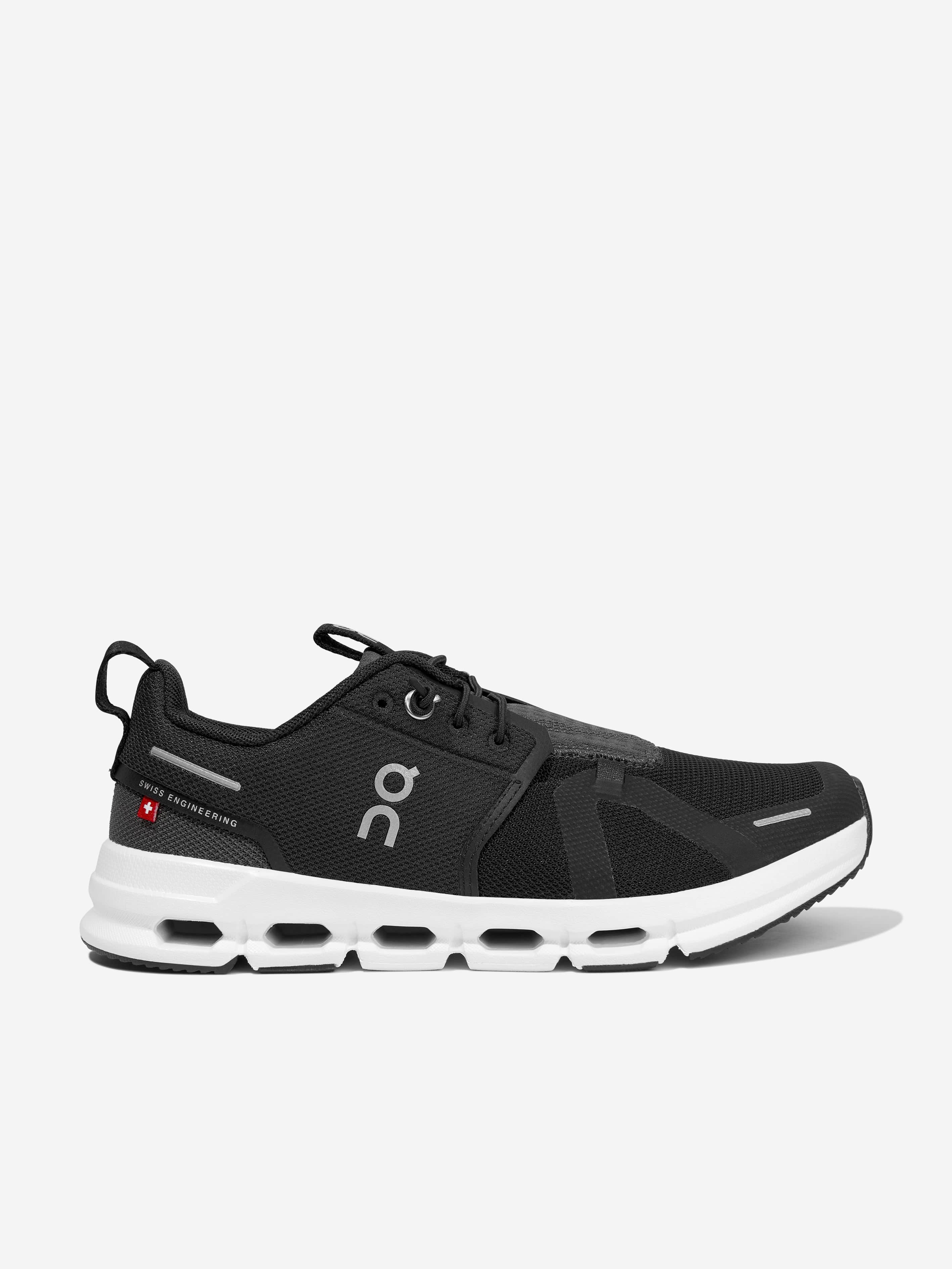 On Running Kids Cloud Sky Trainers in Black