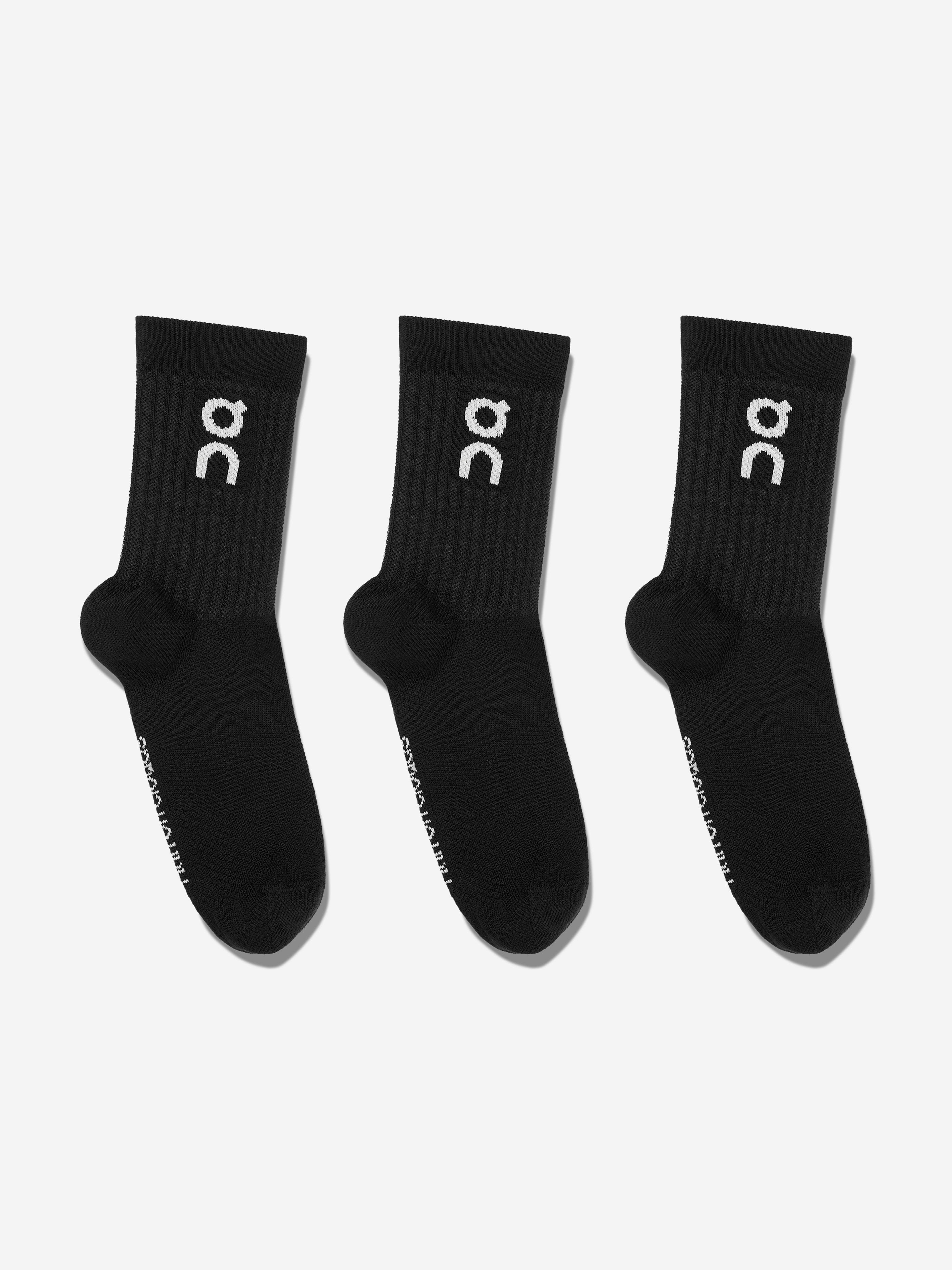 Kids Logo Socks 3-Pack in Black