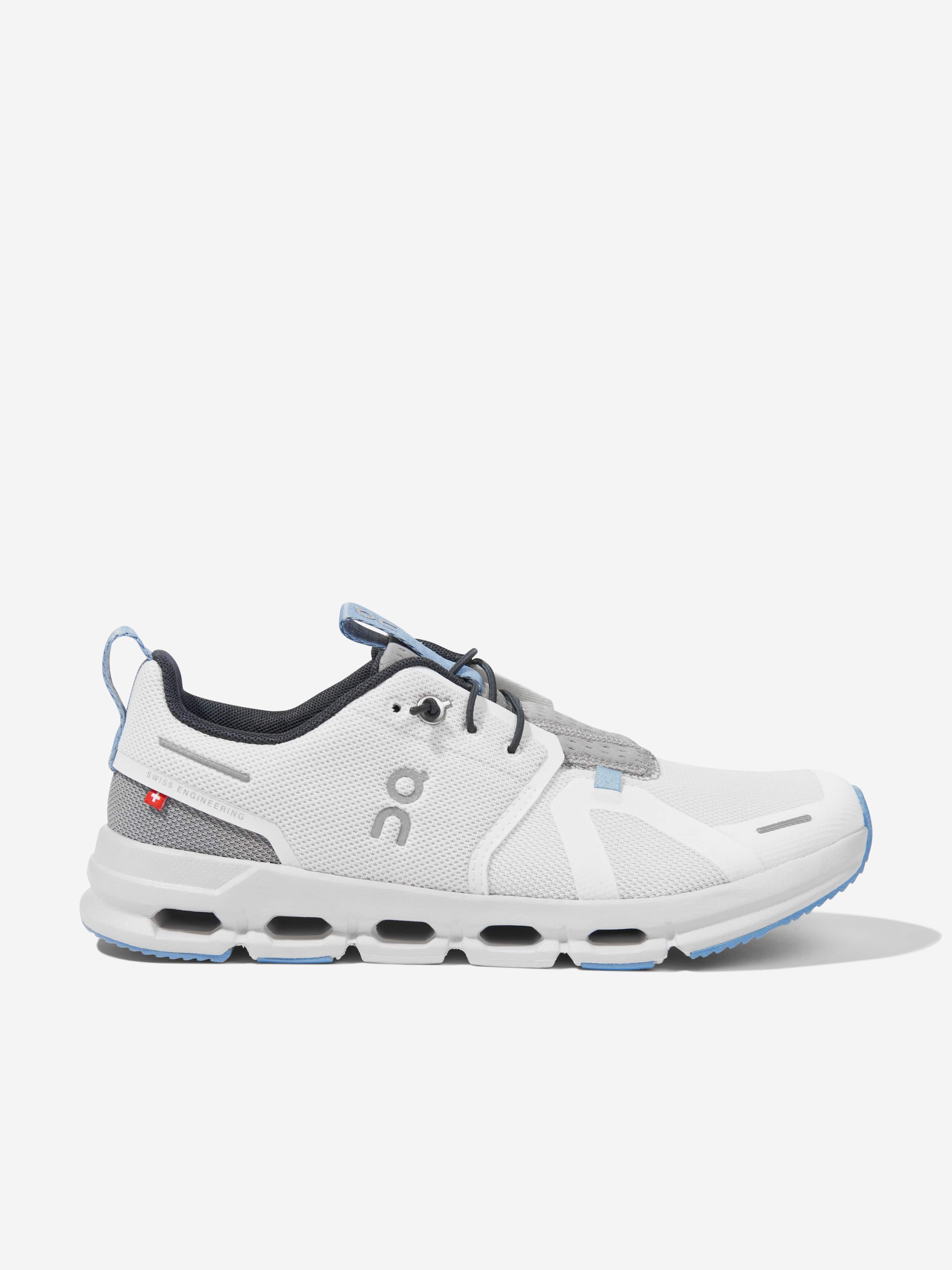 On Running Kids Cloud Sky Trainers in White