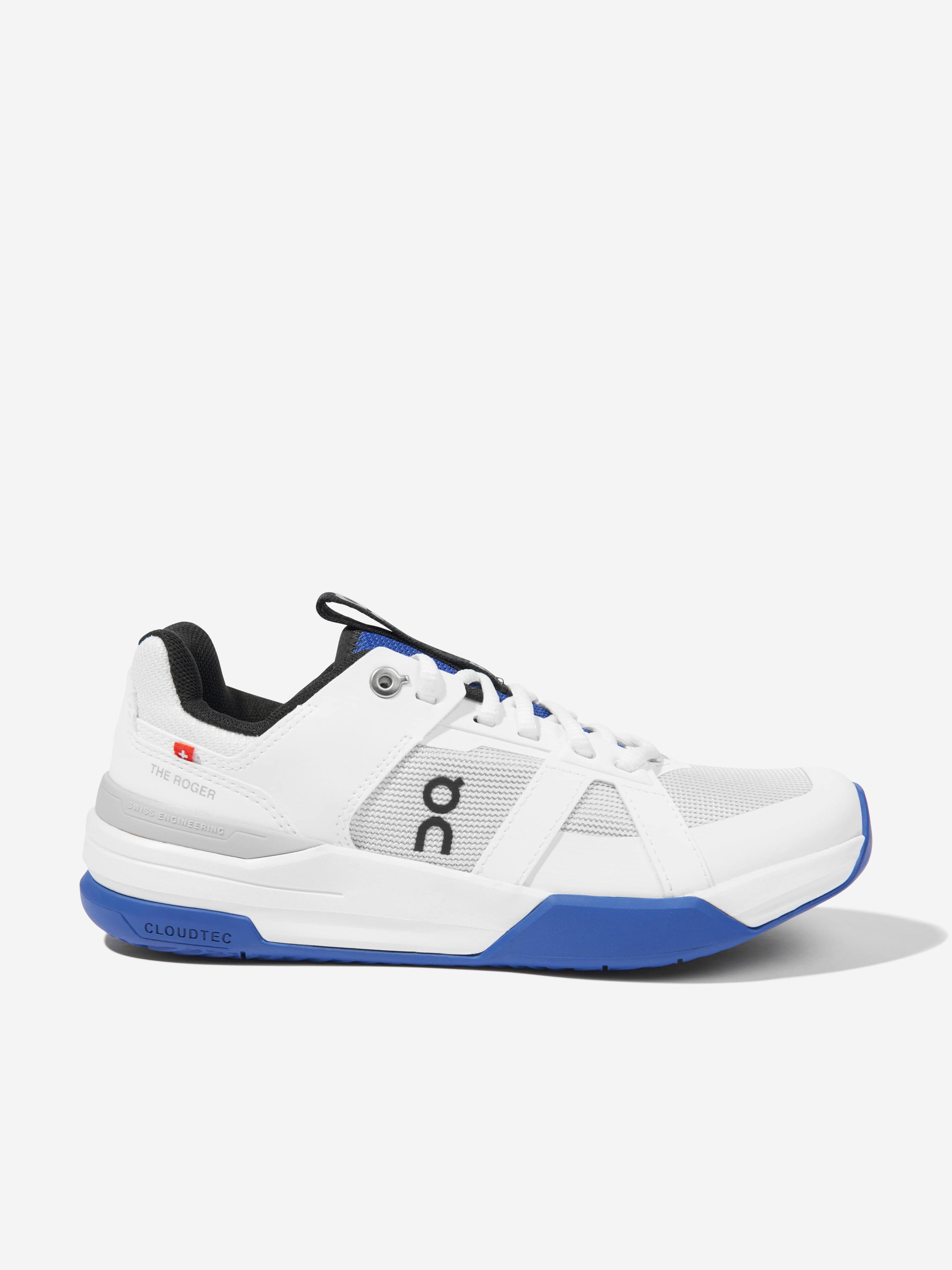 On Running Kids The Roger CH Pro Youth Trainers in White