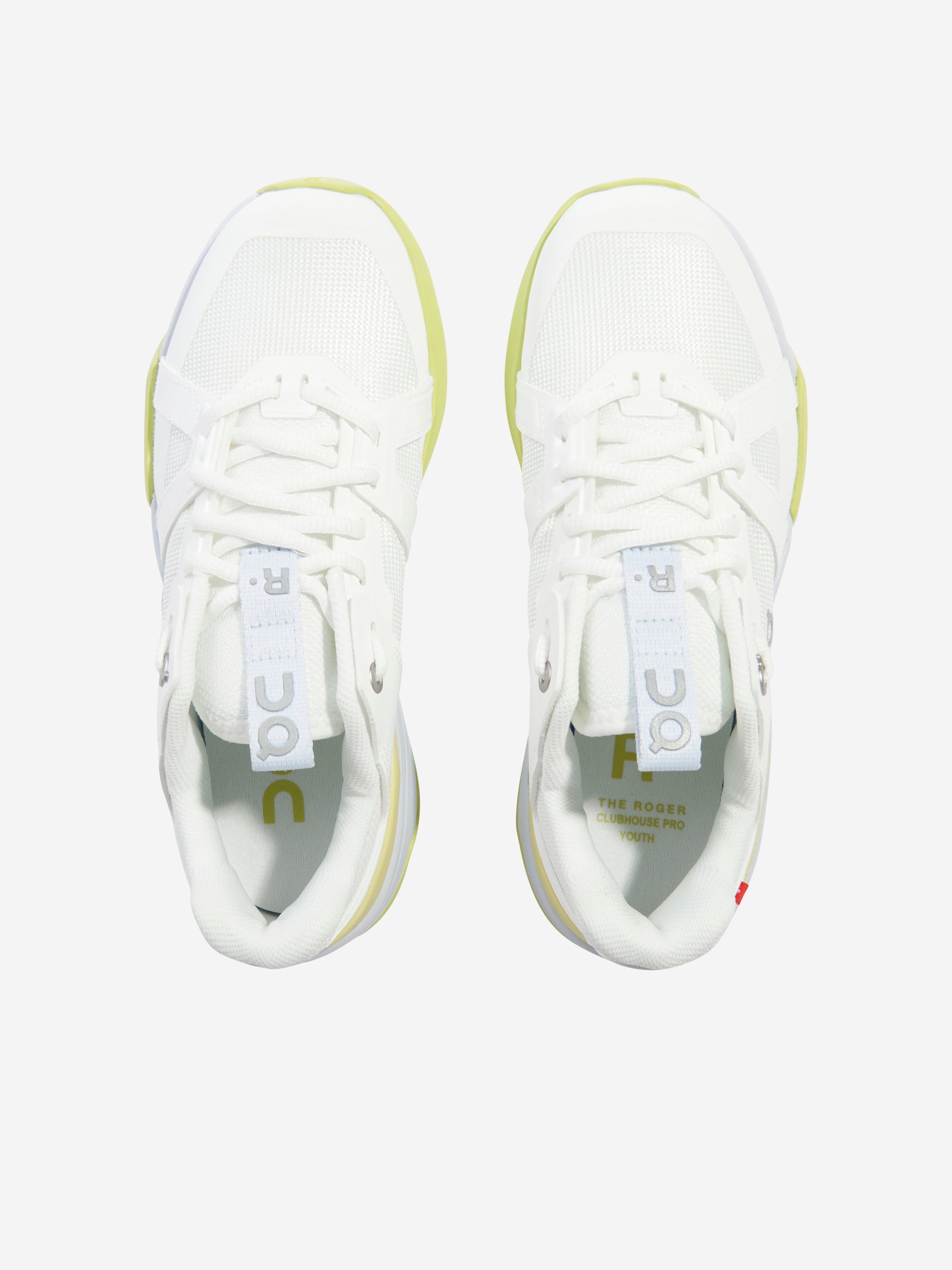 On Running Kids The Roger CH Pro Youth Trainers in White