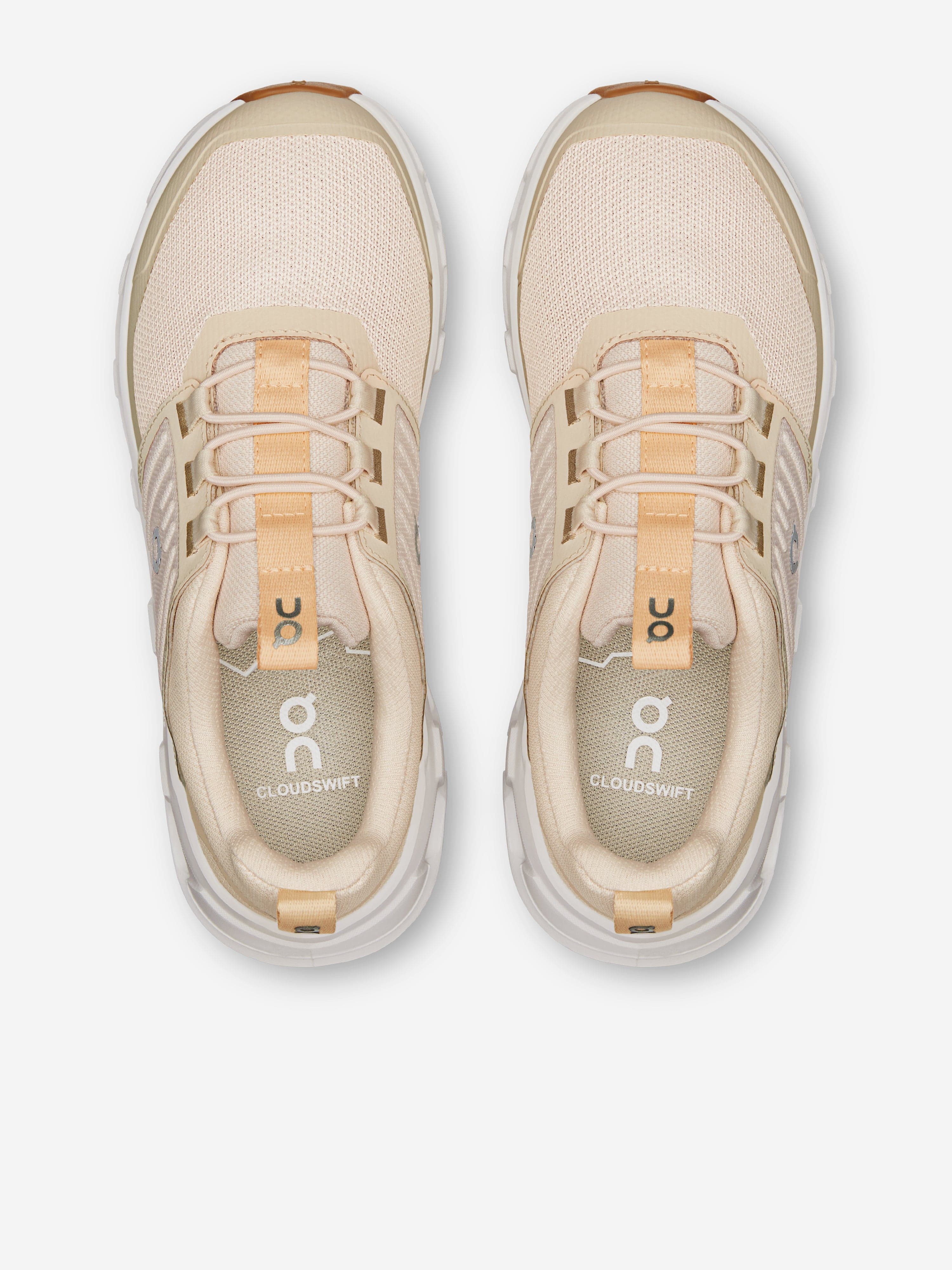 On Running Kids Cloudswift Trainers in Beige