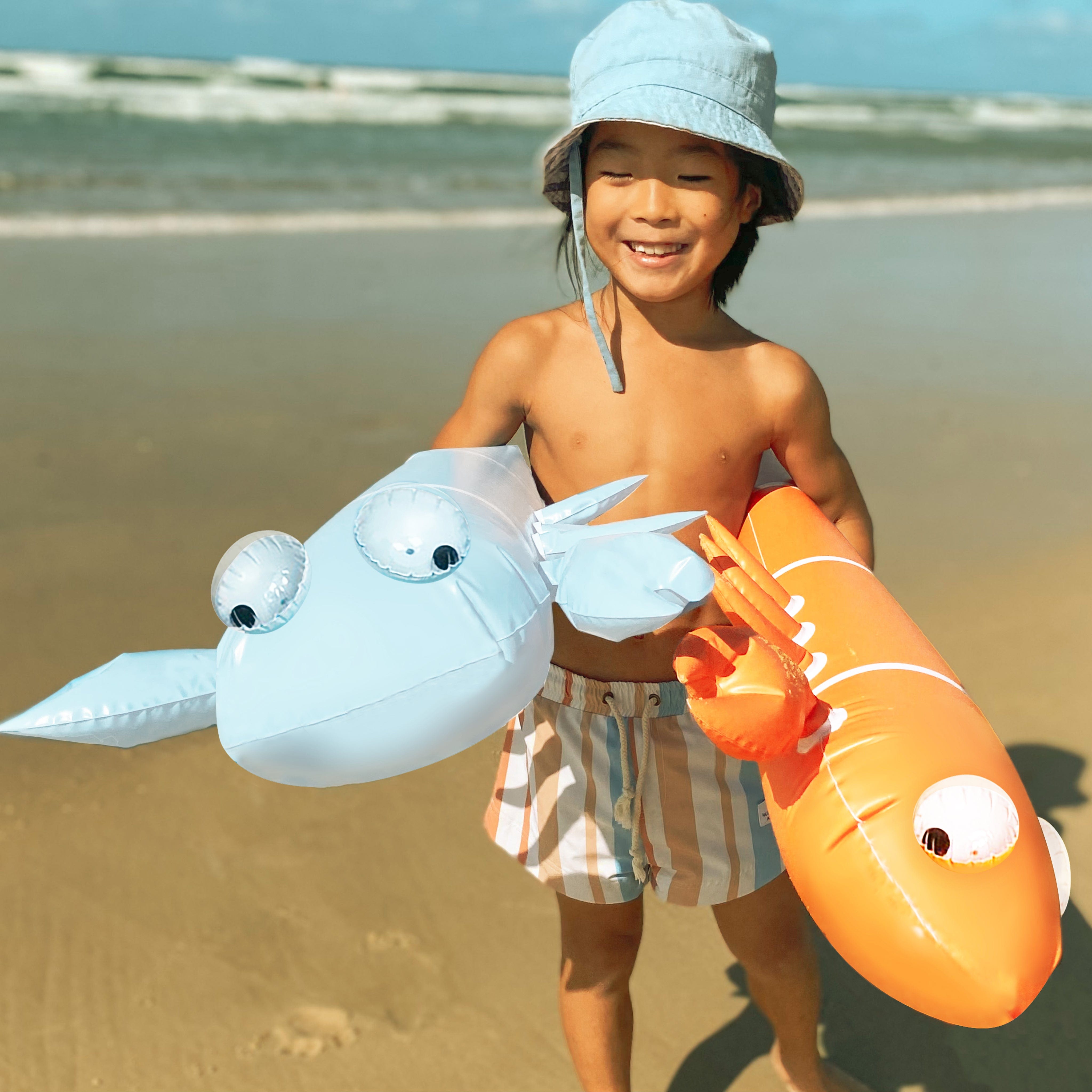 Sunnylife Kids Sonny The Sea Creature Inflatable Noodle in Orange