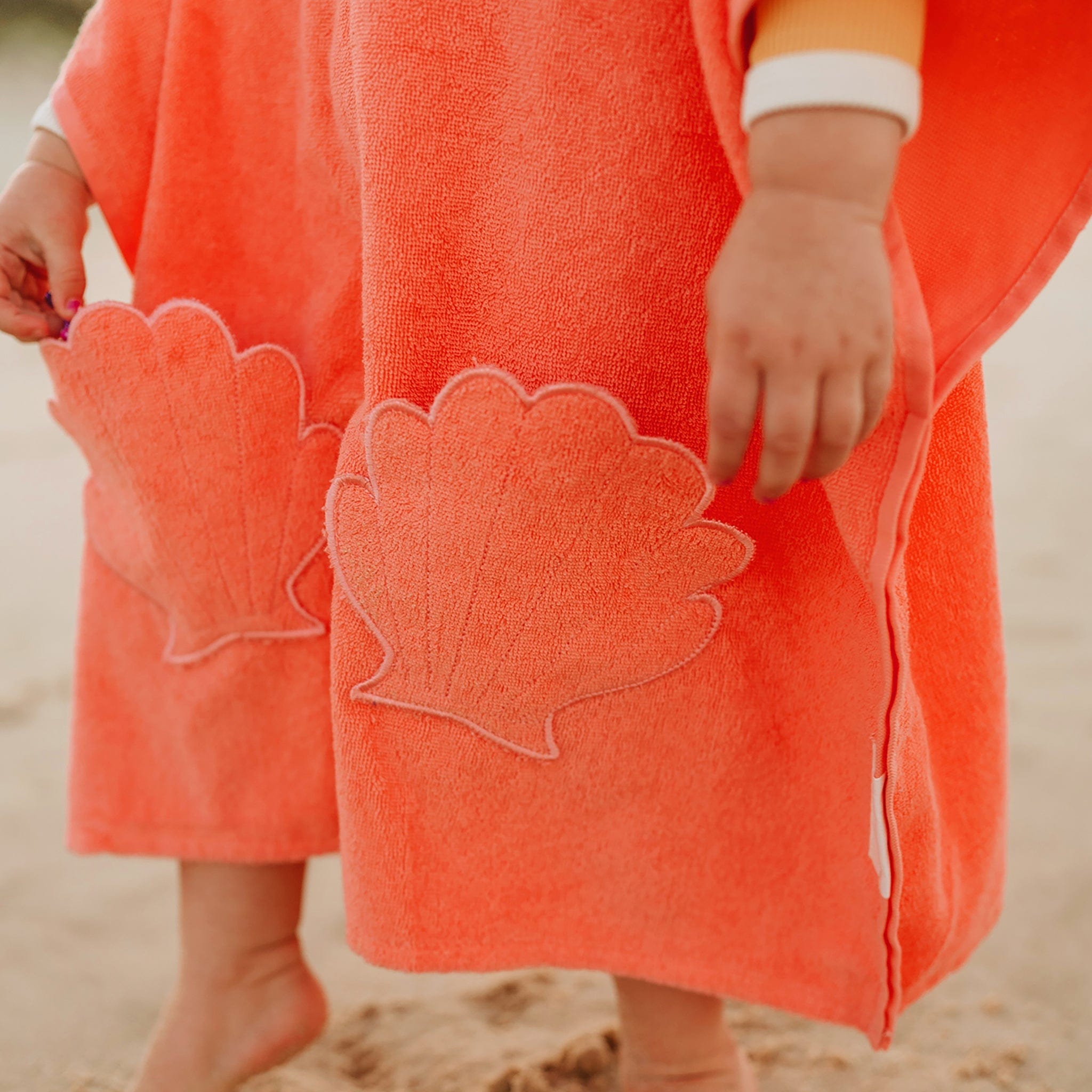 Sunnylife Kids Ocean Treasure Hooded Beach Towel in Coral