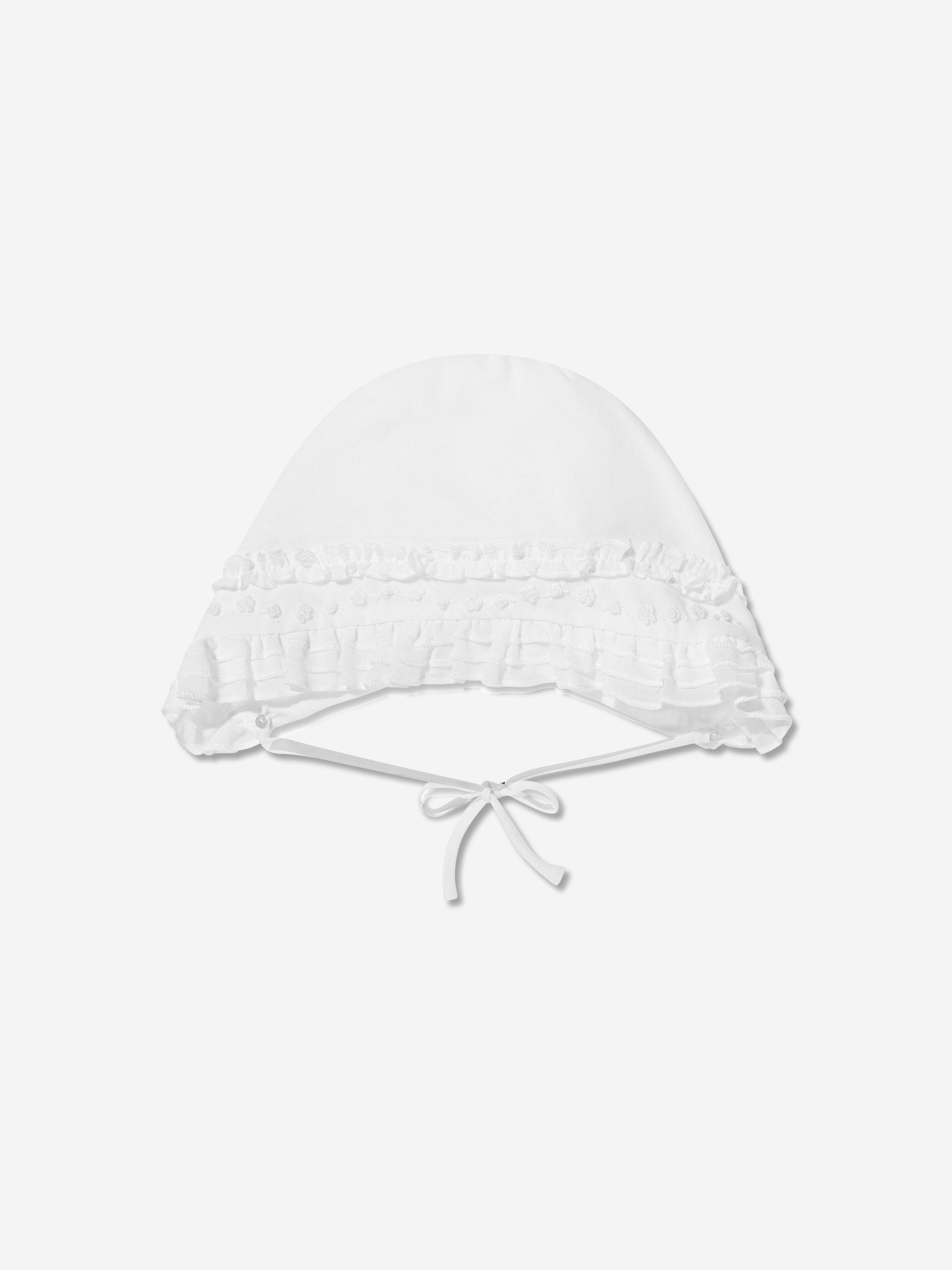 Sarah Louise Baby Girls Dress And Bonnet in Ivory