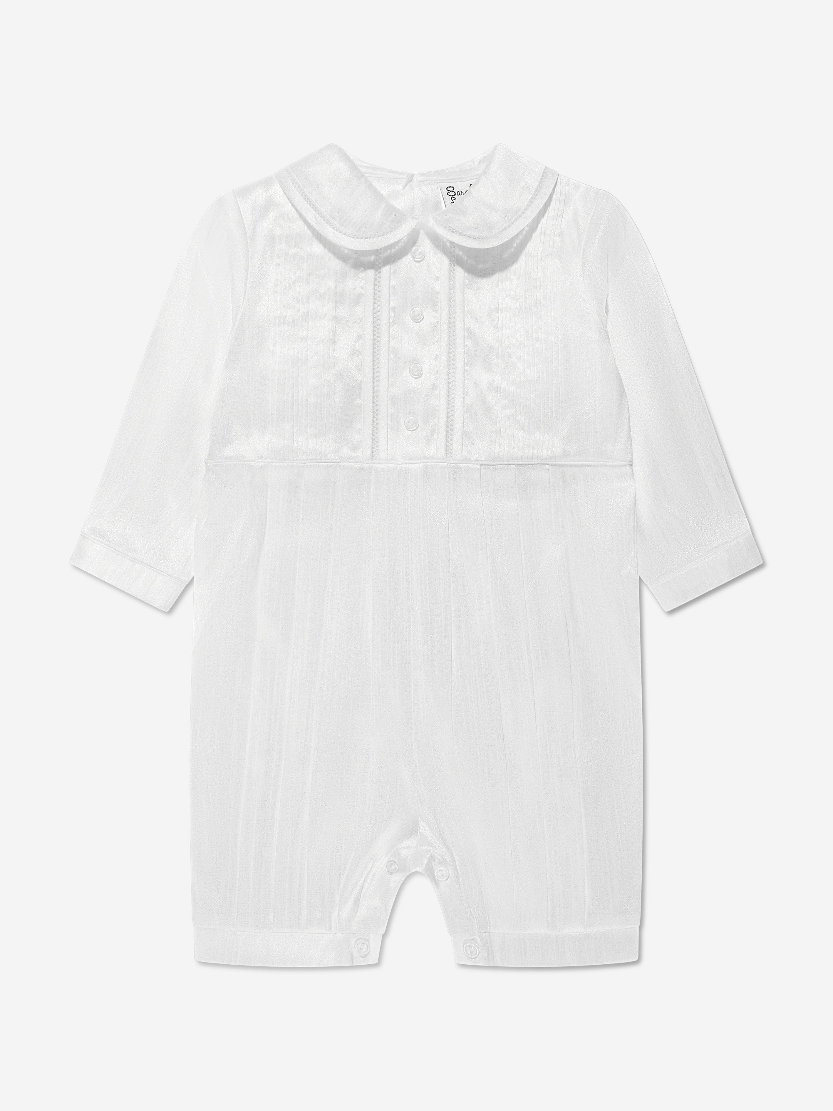 Sarah Louise Baby Boys Romper And Hat in White