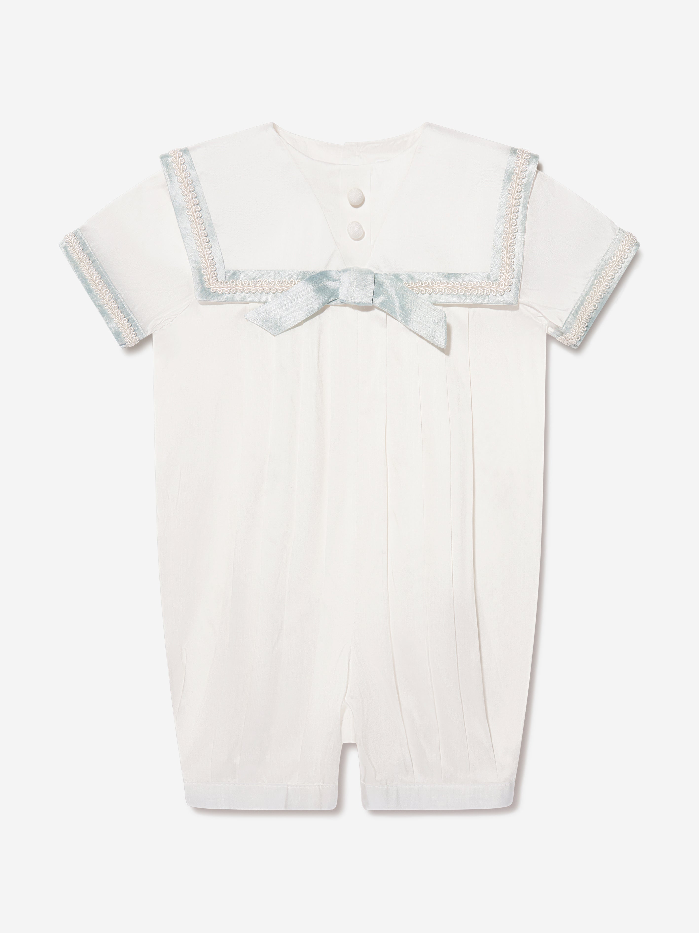 Sarah Louise Baby Boys Romper And Hat in Ivory