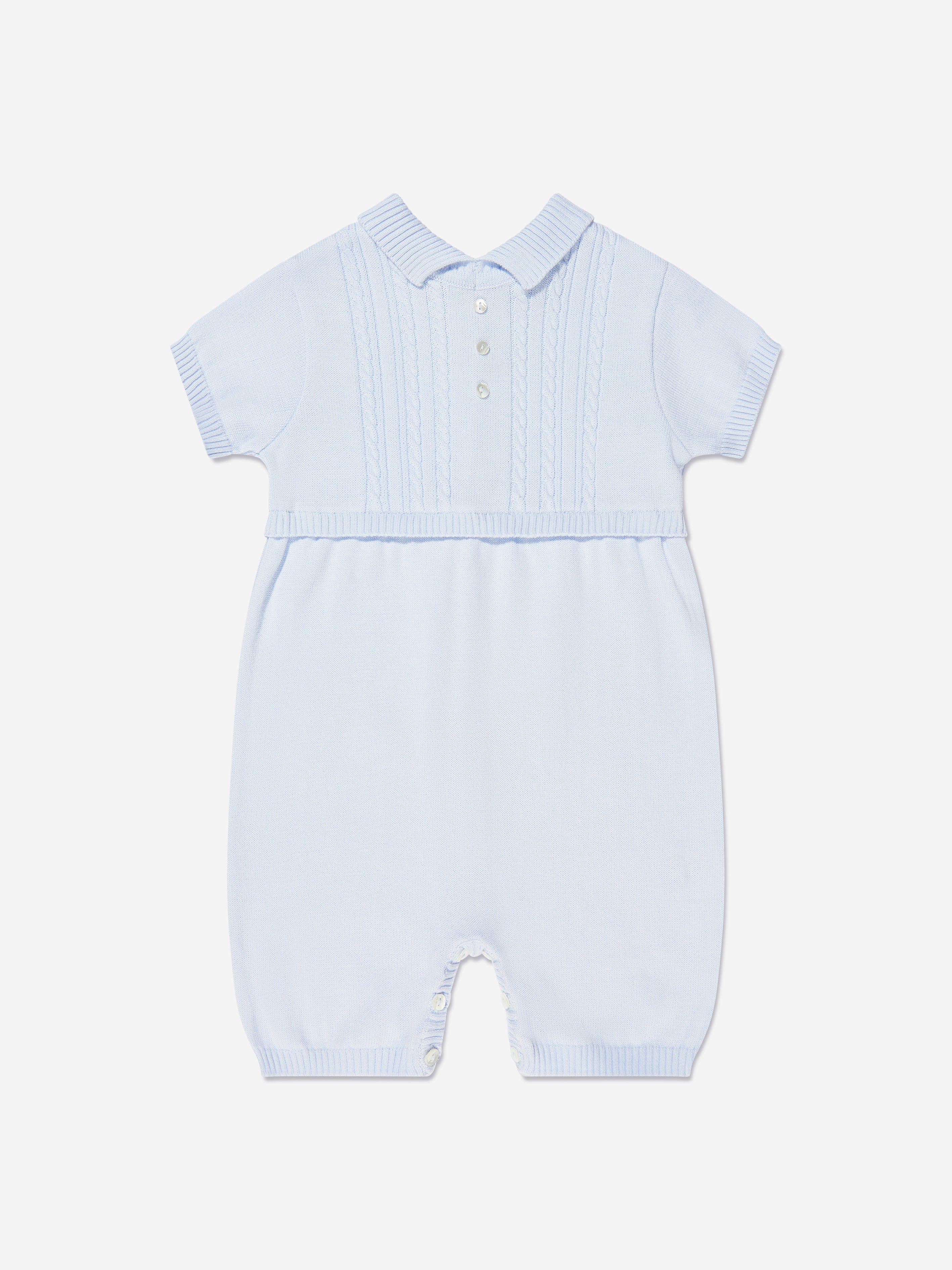 Sarah Louise Baby Boys Romper And Hat Set in Blue