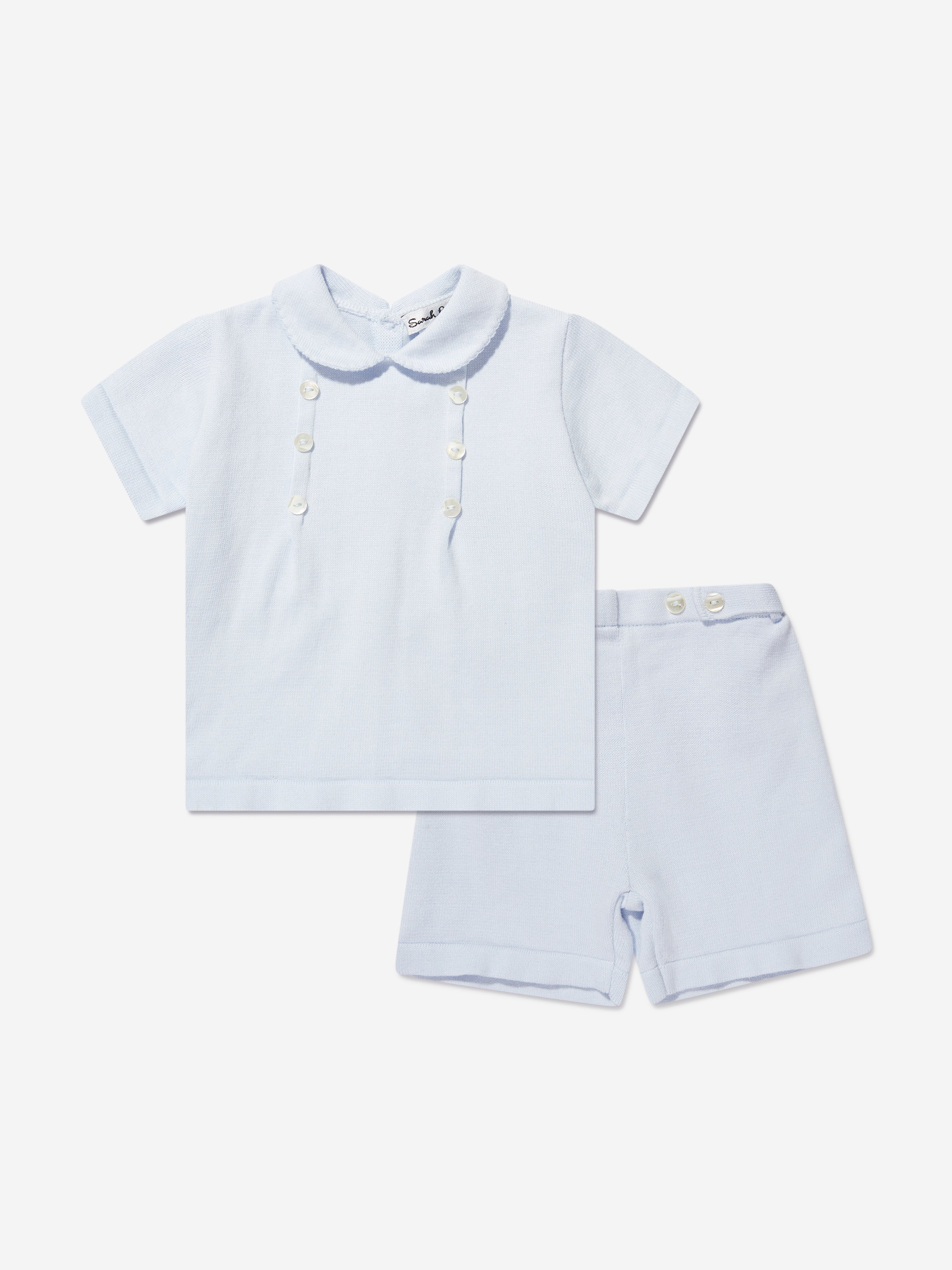 Sarah Louise Baby Boys 2 Piece Outfit Set in Blue