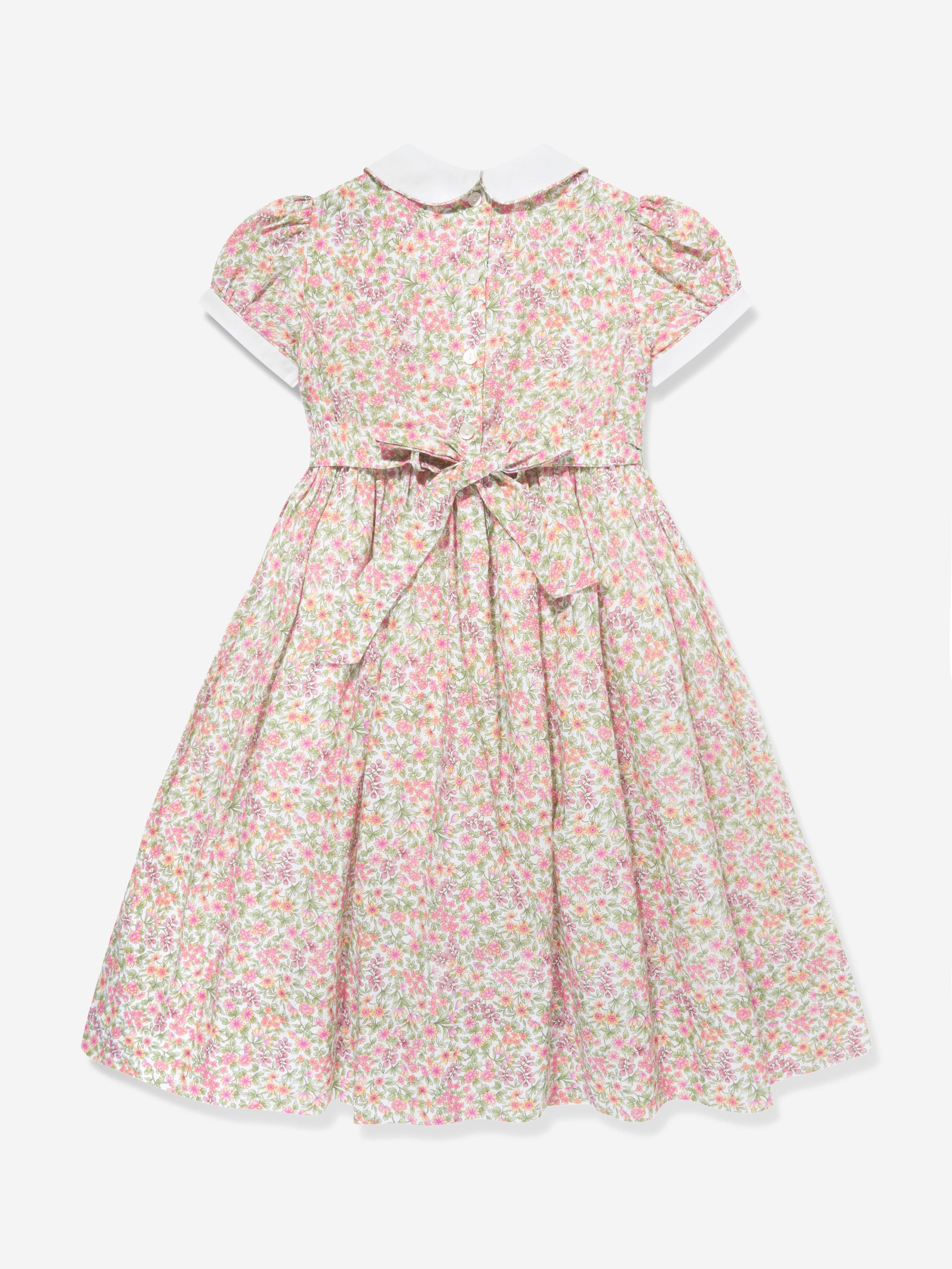 Sarah Louise Girls Floral Sleeveless Dress in Multicolour