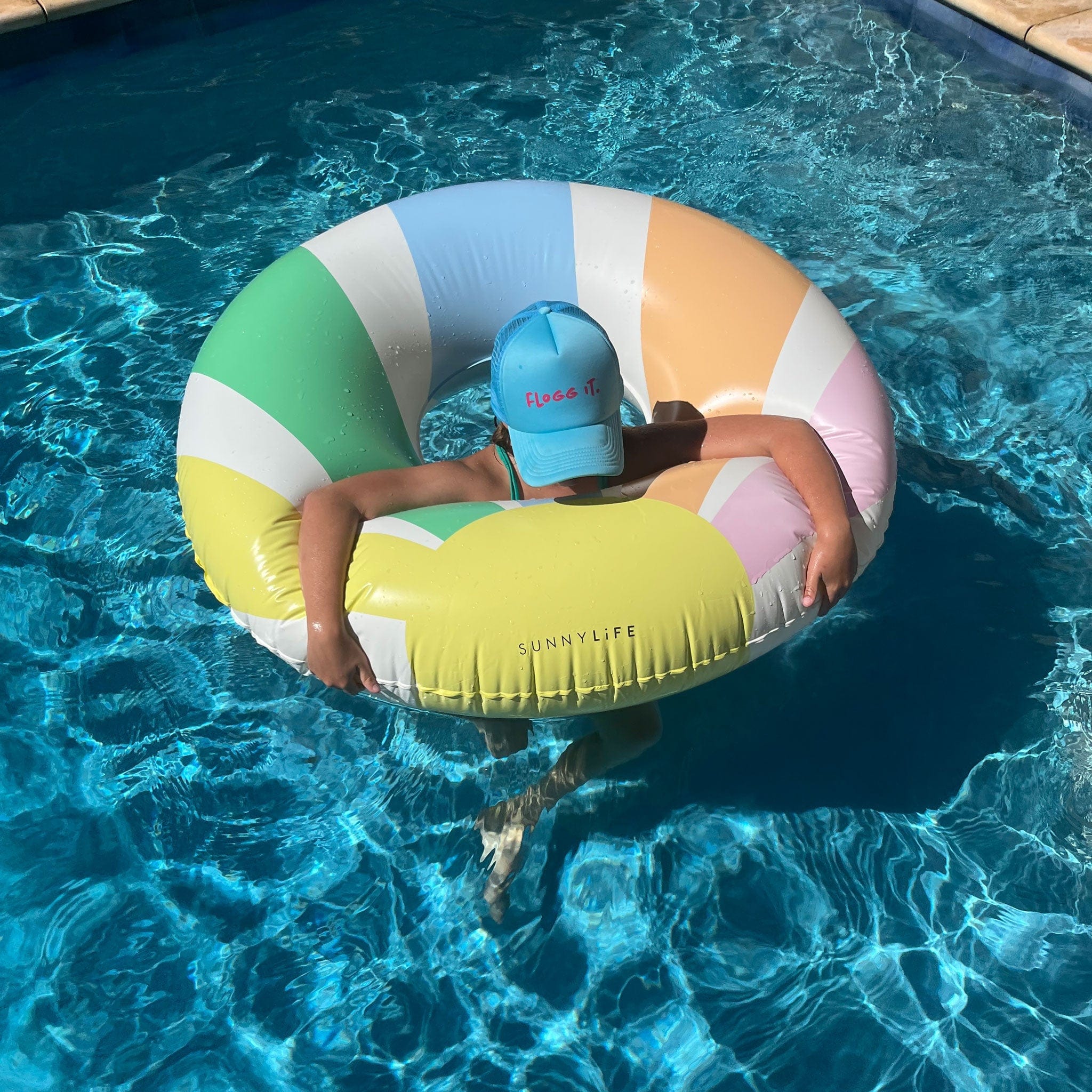 Sunnylife Kids Pool Side Tube Float in Multicolour (105cm)