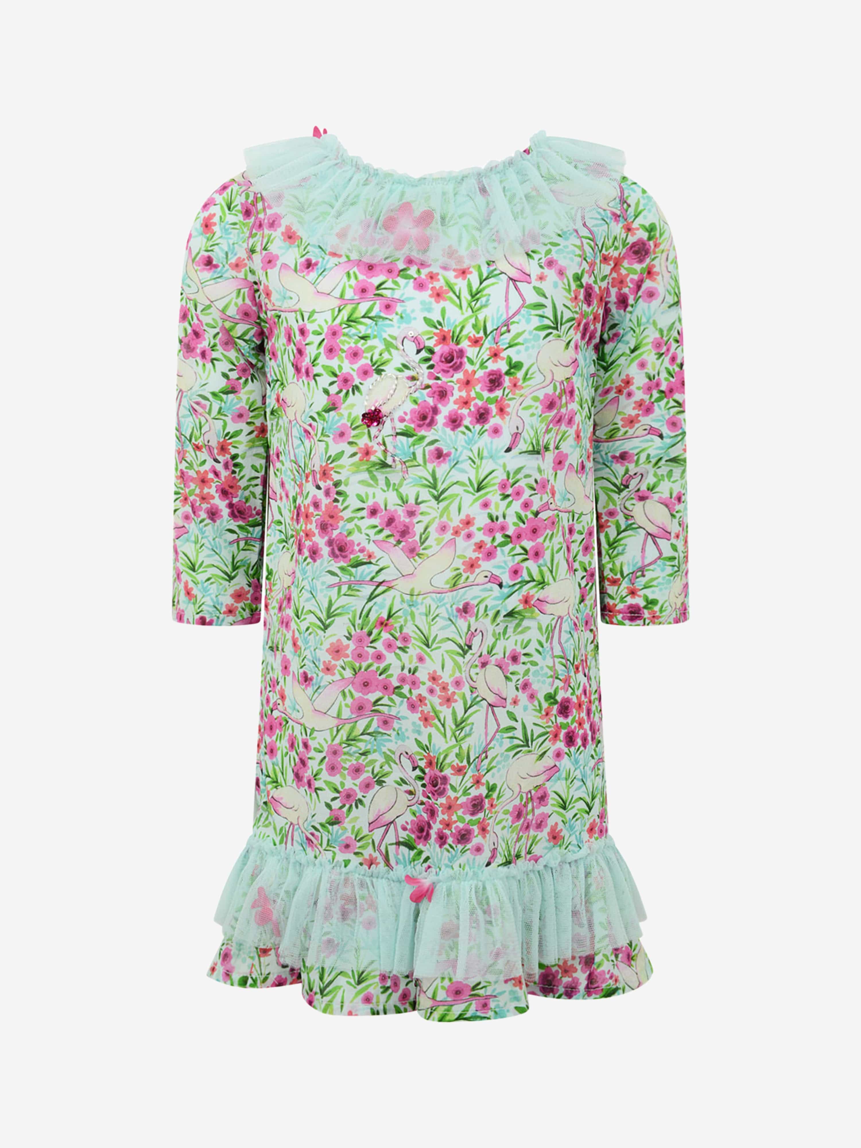 Selini Action Floral Flamingo Beach Dress