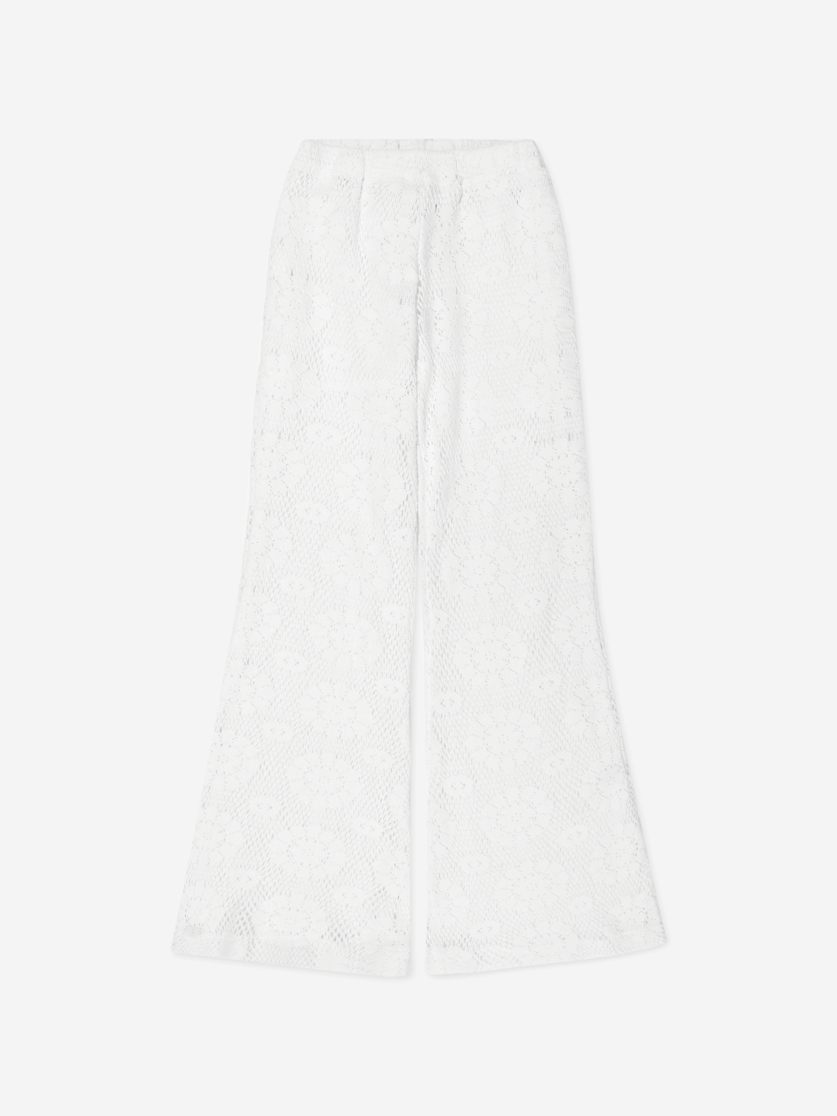 Selini Action Girls Crocheted Trousers in White