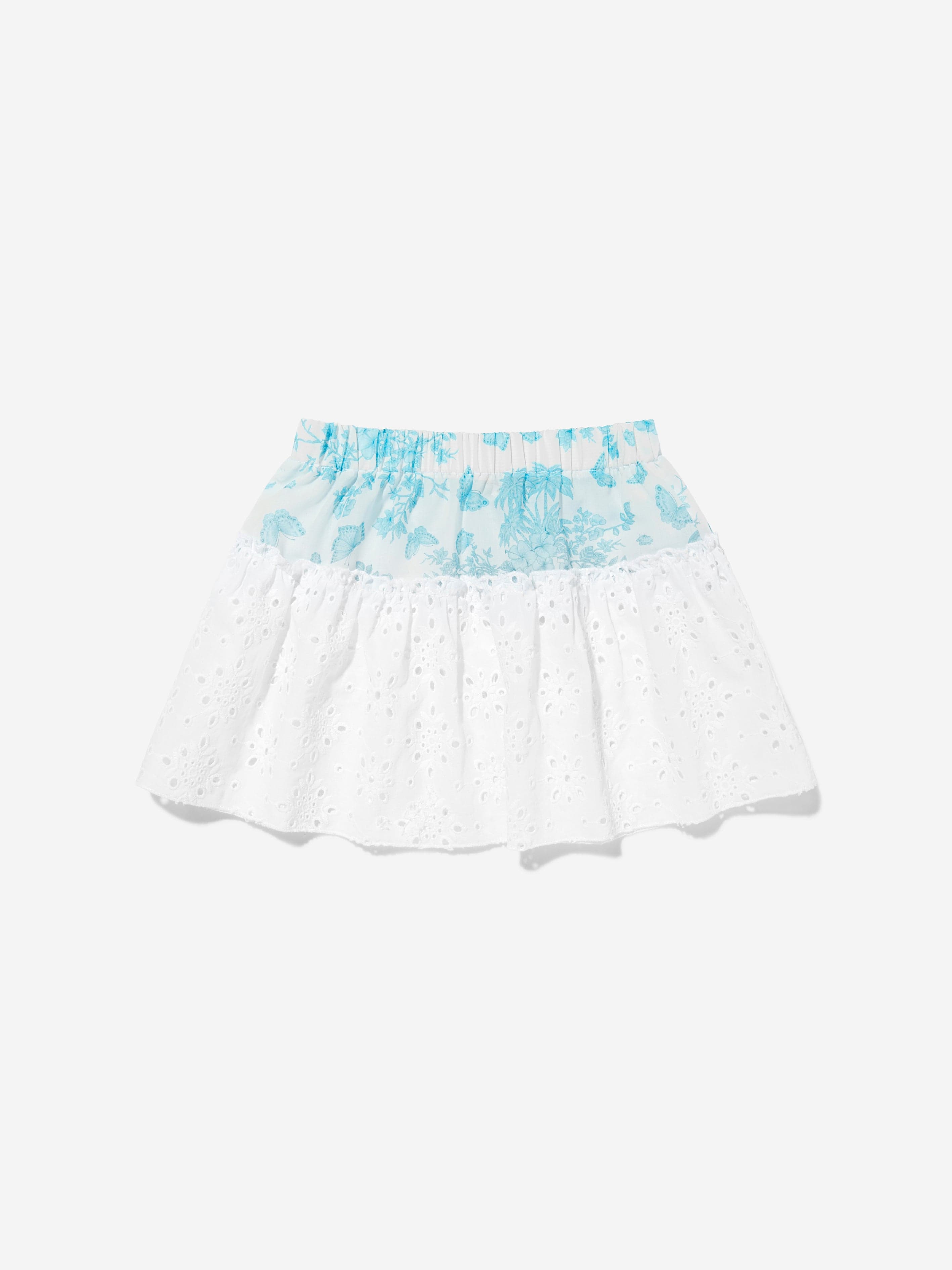 Selini Action Girls Butterflies Skirt in White