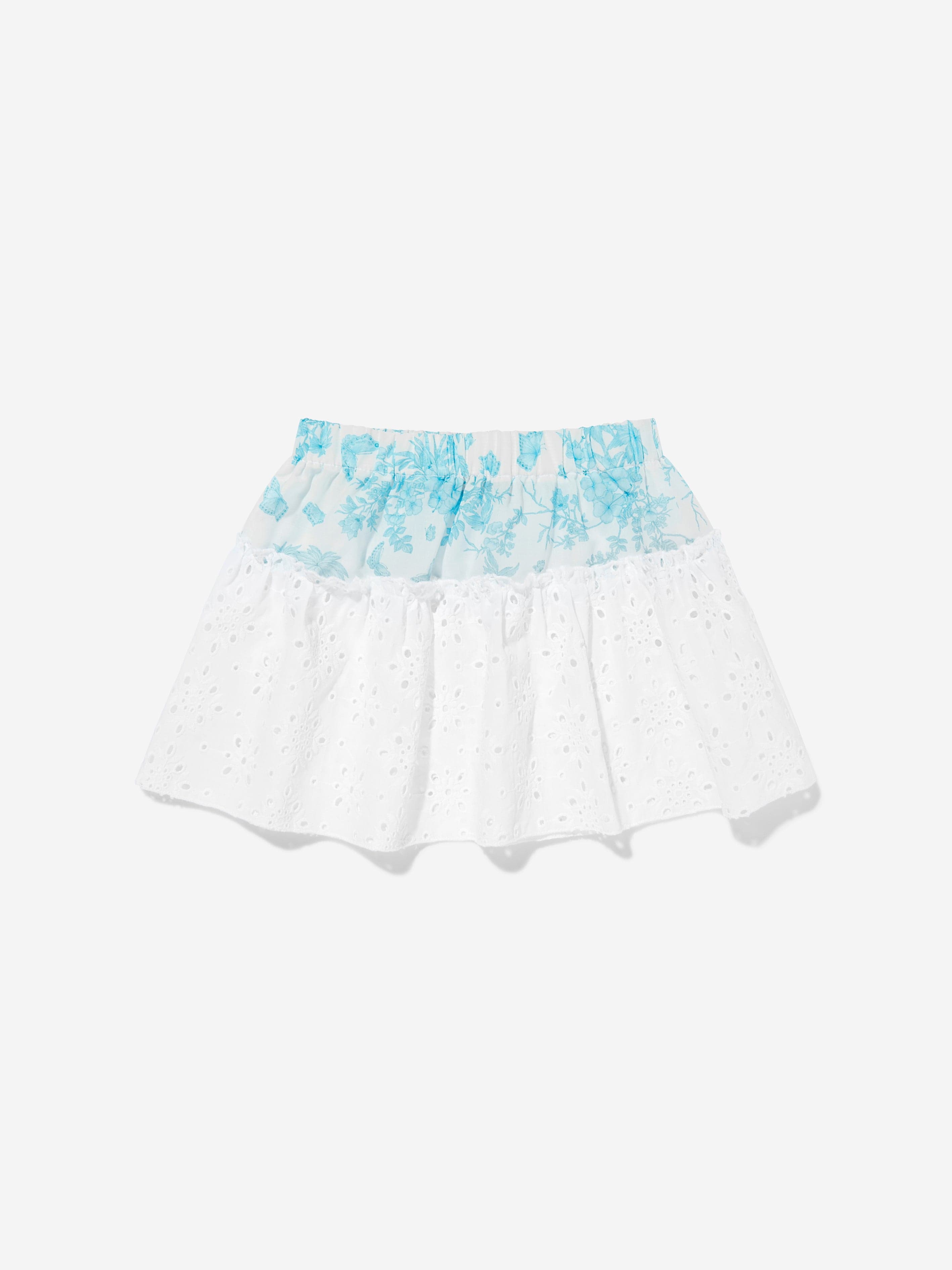 Selini Action Girls Butterflies Skirt in White