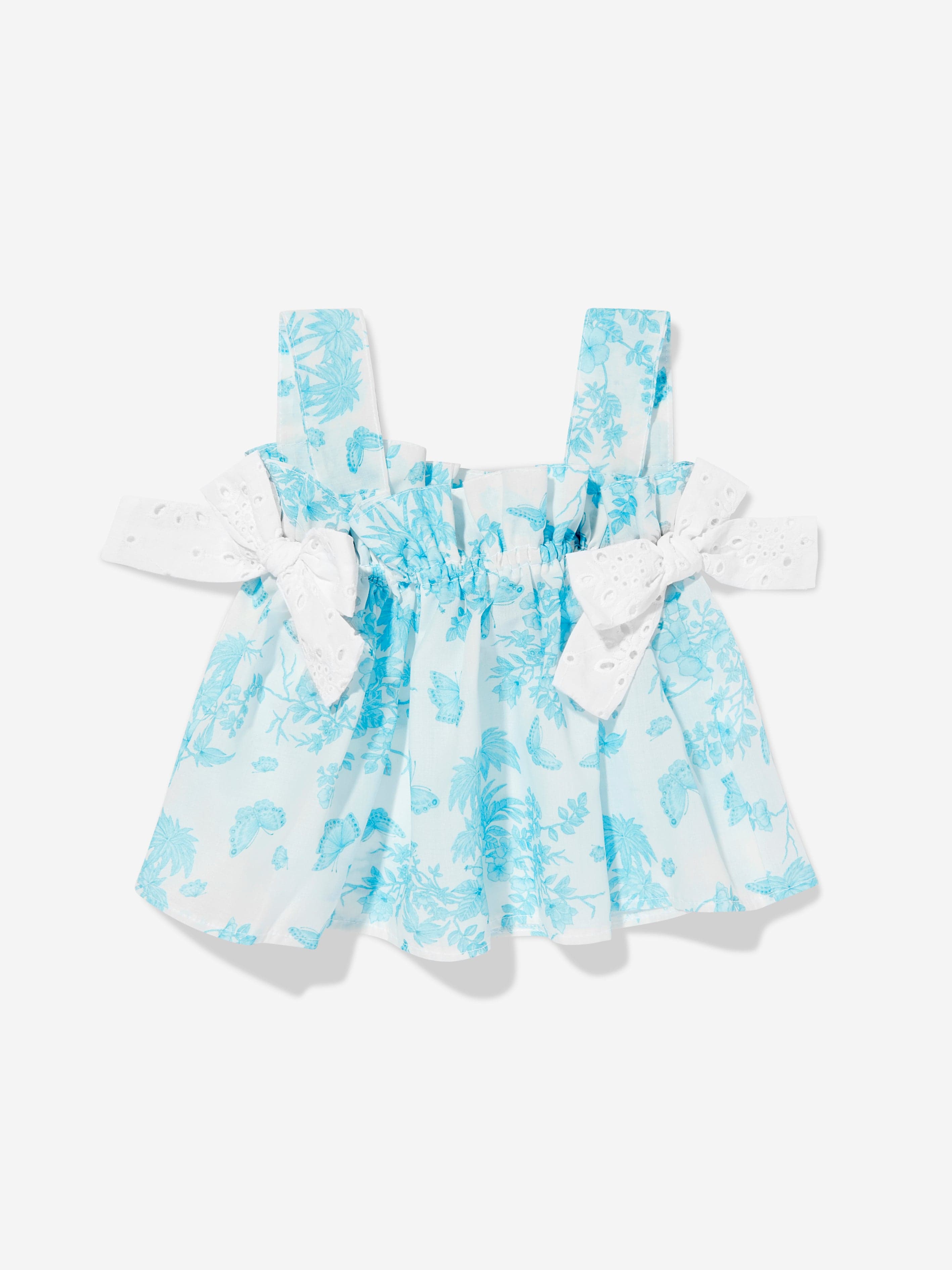 Selini Action Girls Butterflies Sleeveless Top in Blue