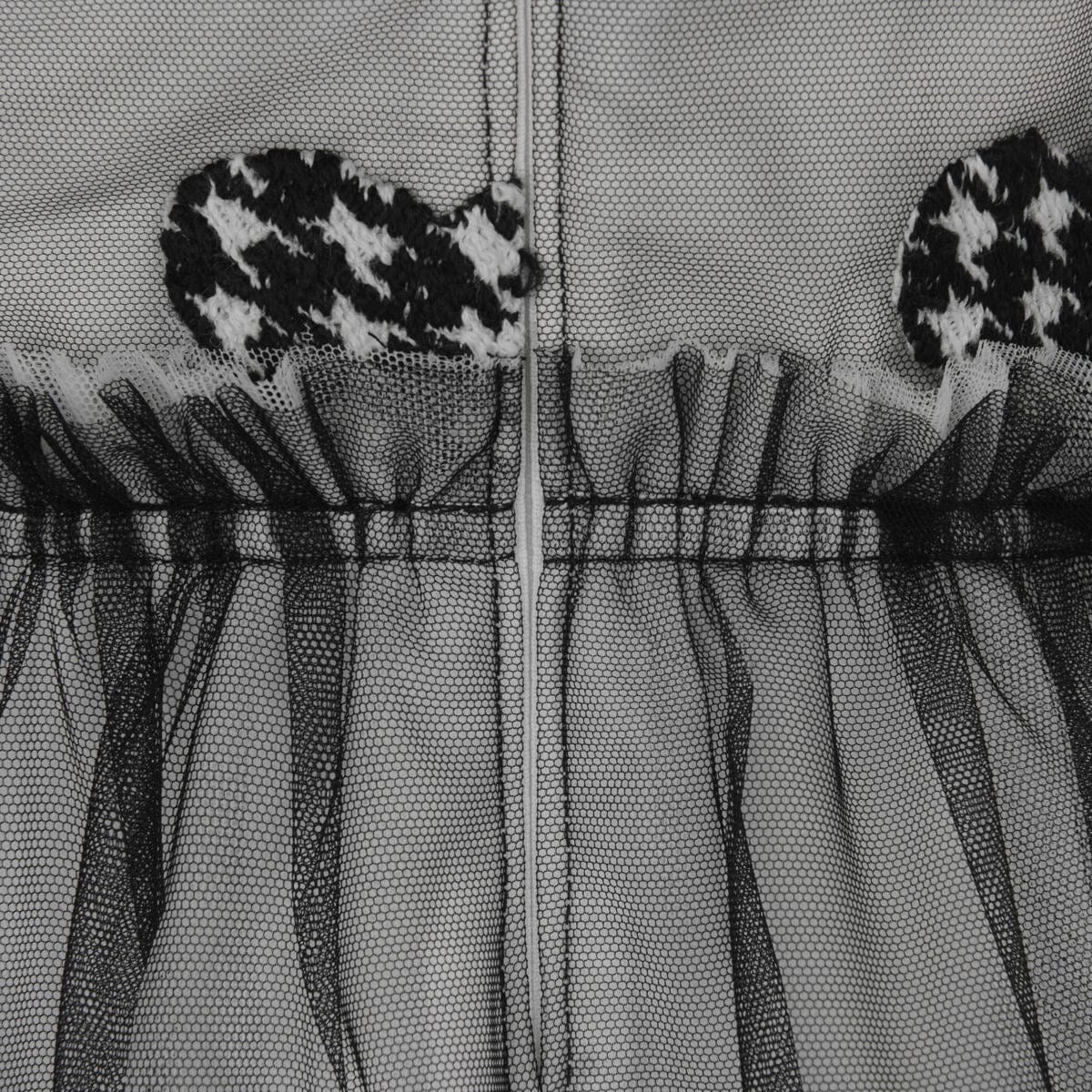 Simonetta  Houndstooth Heart Embroidered Dress