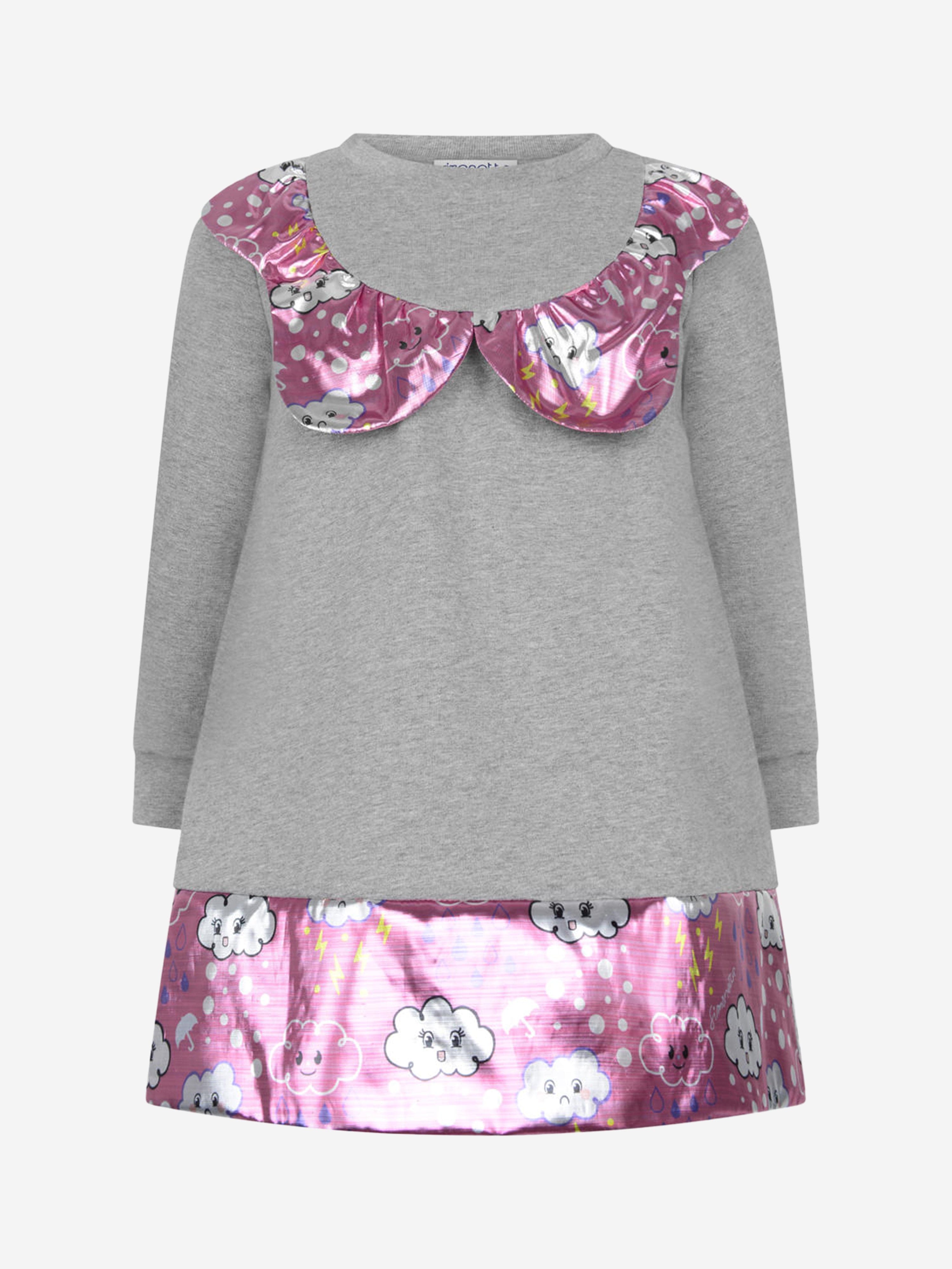 Simonetta Grey & Pink Weather Dress