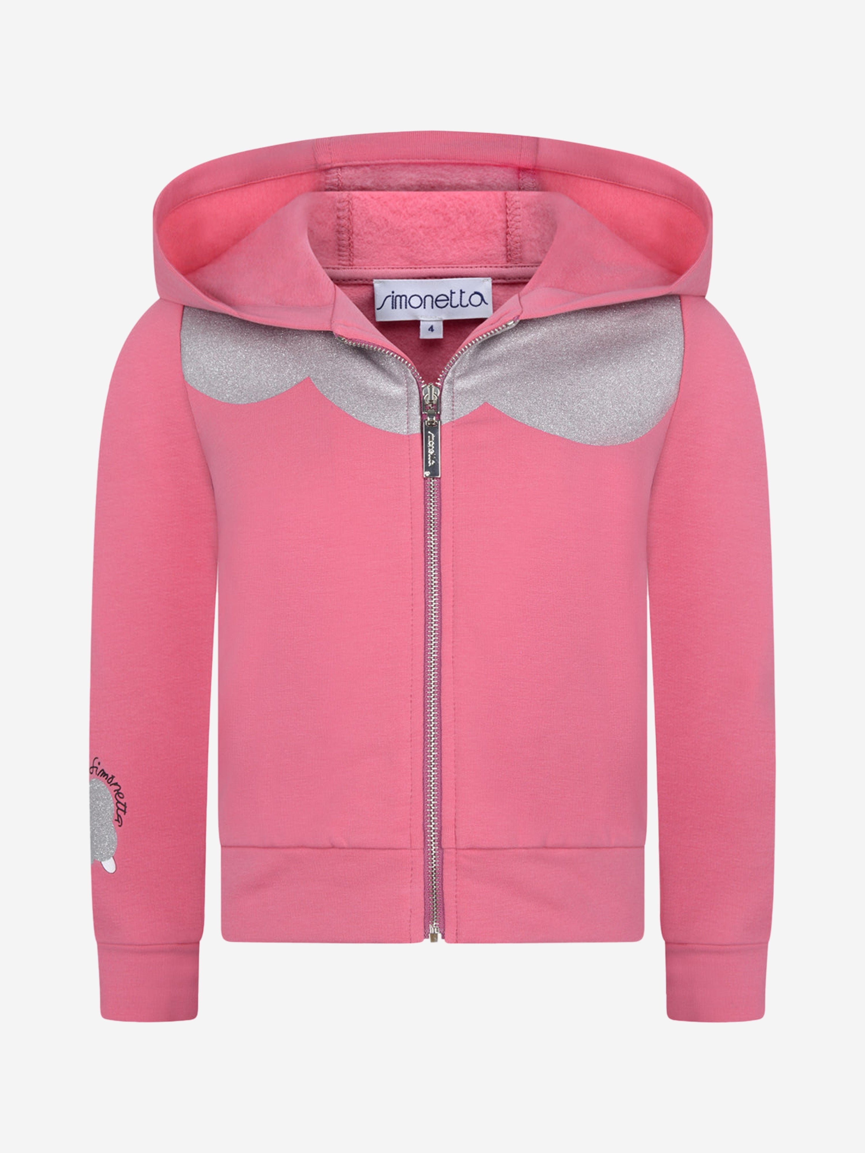 Simonetta Pink & Silver Zip Up Top