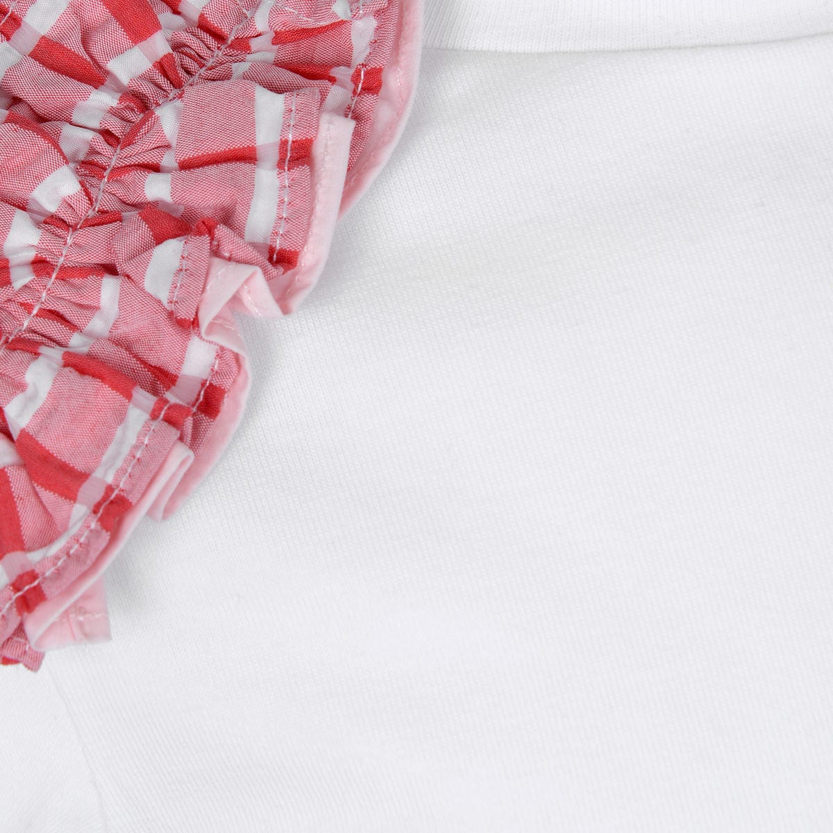 Simonetta Girls Top - & Red RuffCotton Top