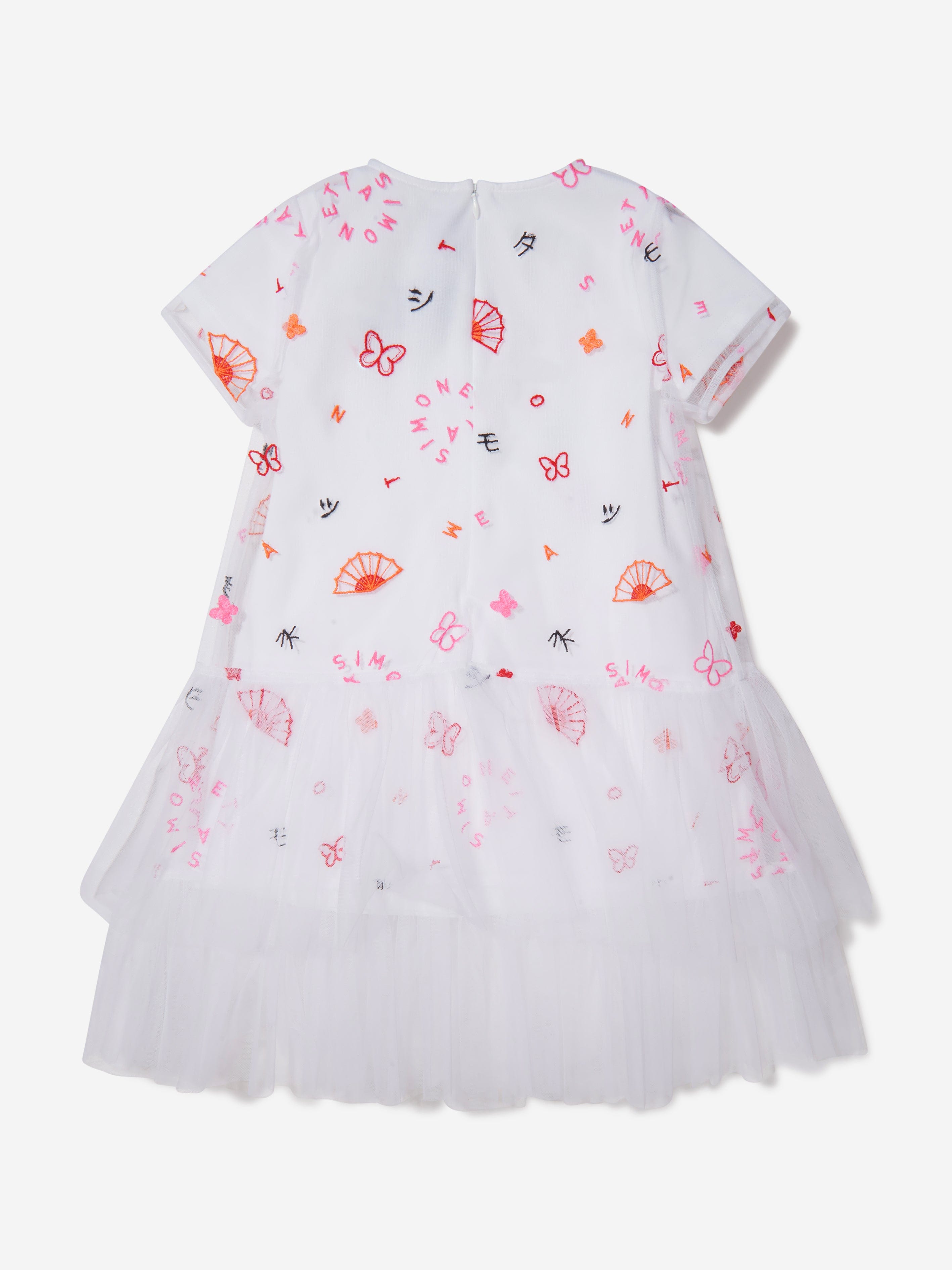 Simonetta Girls Multi Print Layered Dress