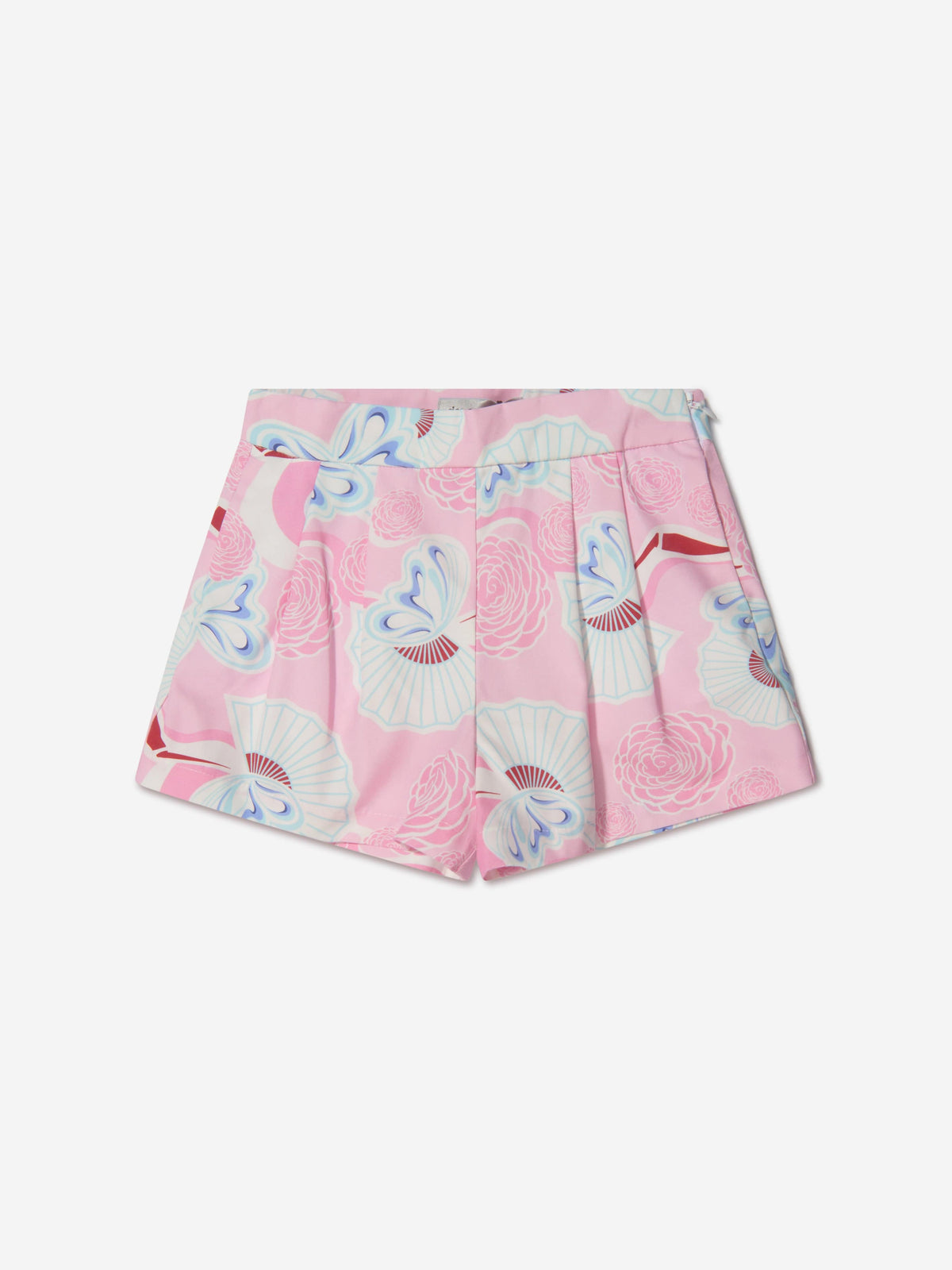 Simonetta Cotton Floral Fan Print Shorts