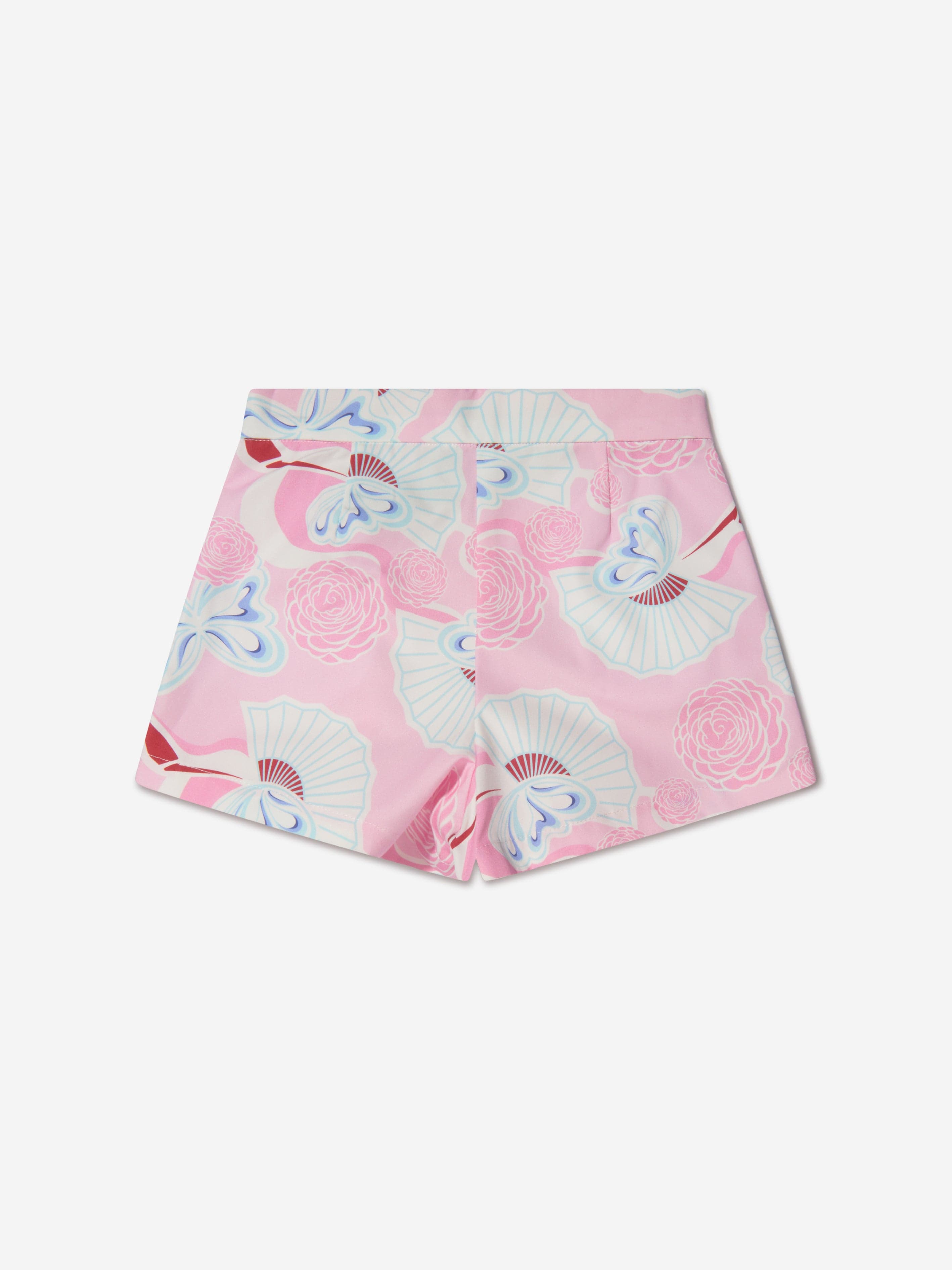 Simonetta Girls Cotton Floral Fan Print Shorts