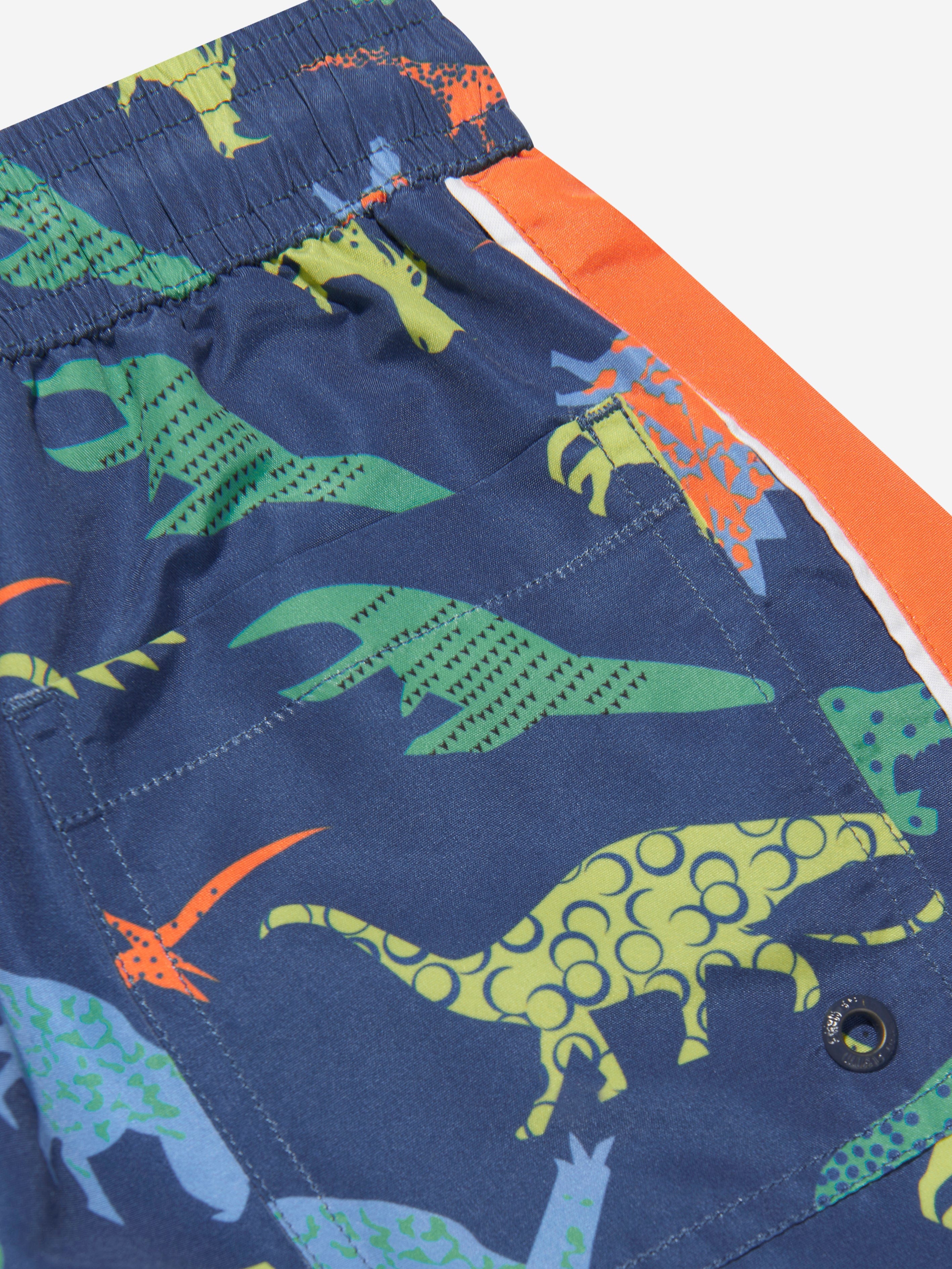 Soli Swim Boys Dinosaur Swim Shorts (UPF50+) in Navy