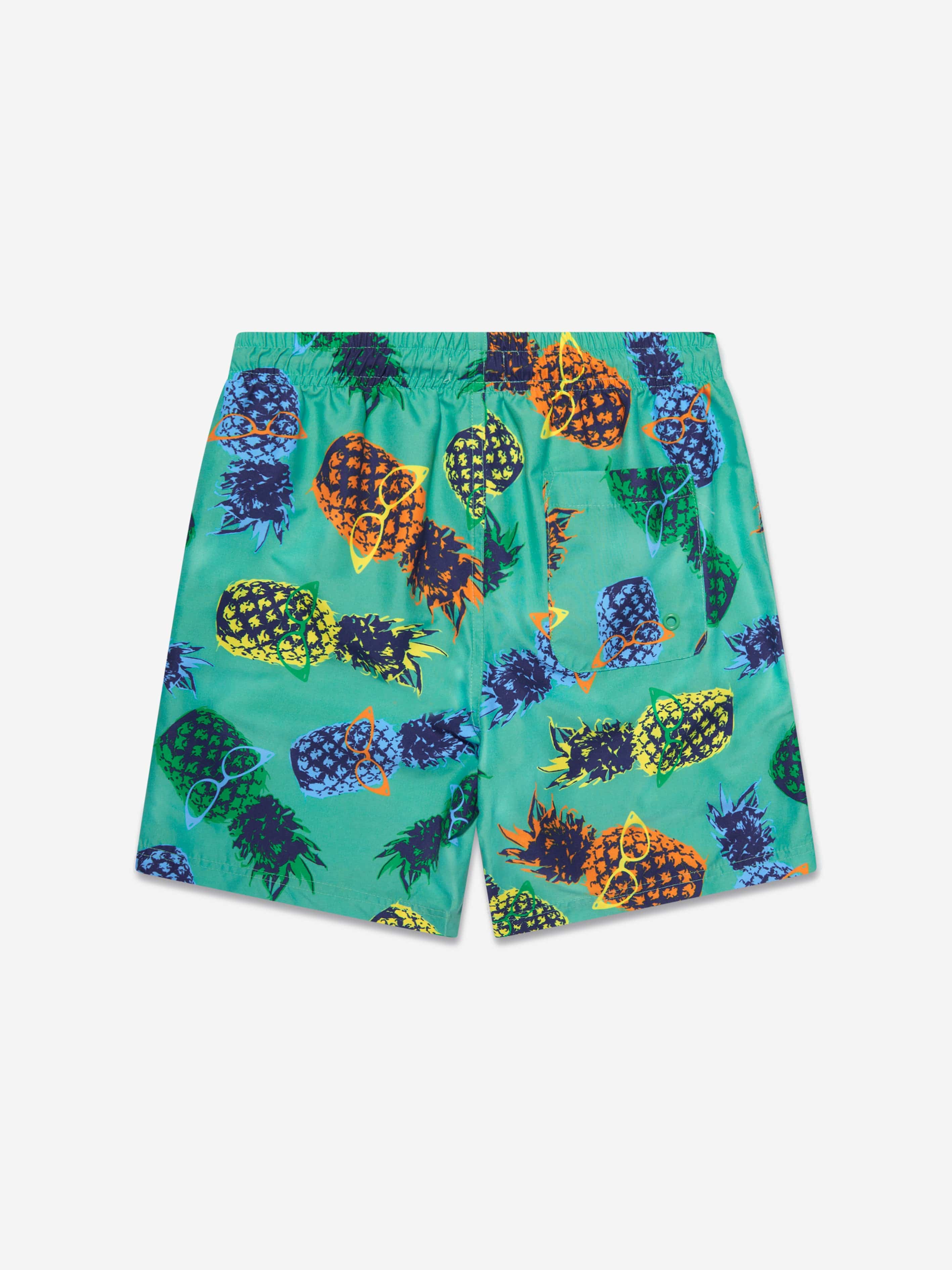 Soli Swim Boys Pineapple Swim Shorts (UPF50+) in Green