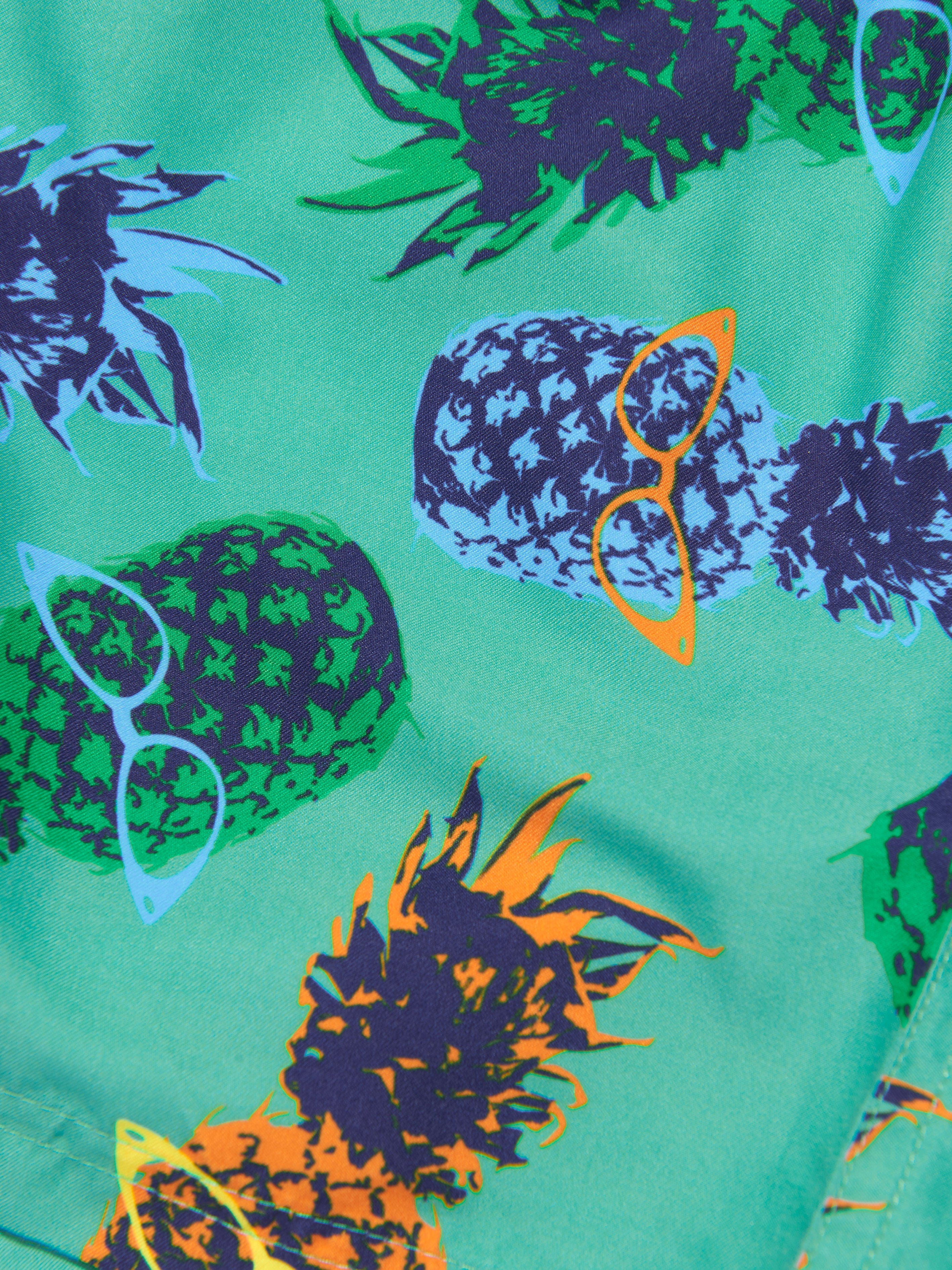 Soli Swim Boys Pineapple Swim Shorts (UPF50+) in Green